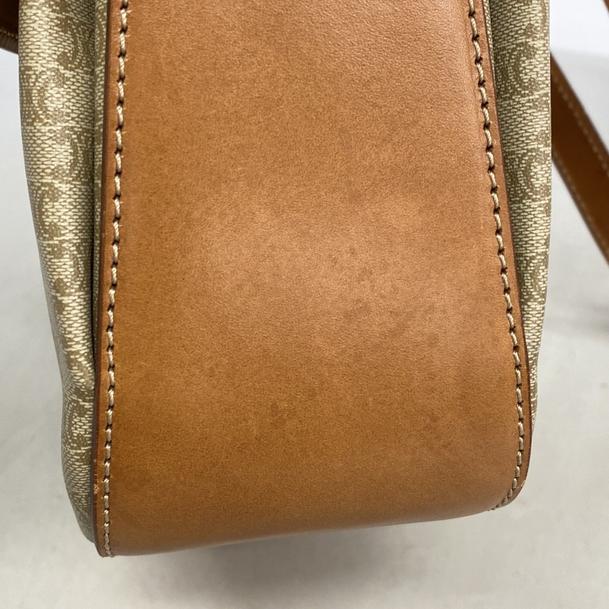 Celine Beige Brown Pvc Handbag (Pre-Owned)
