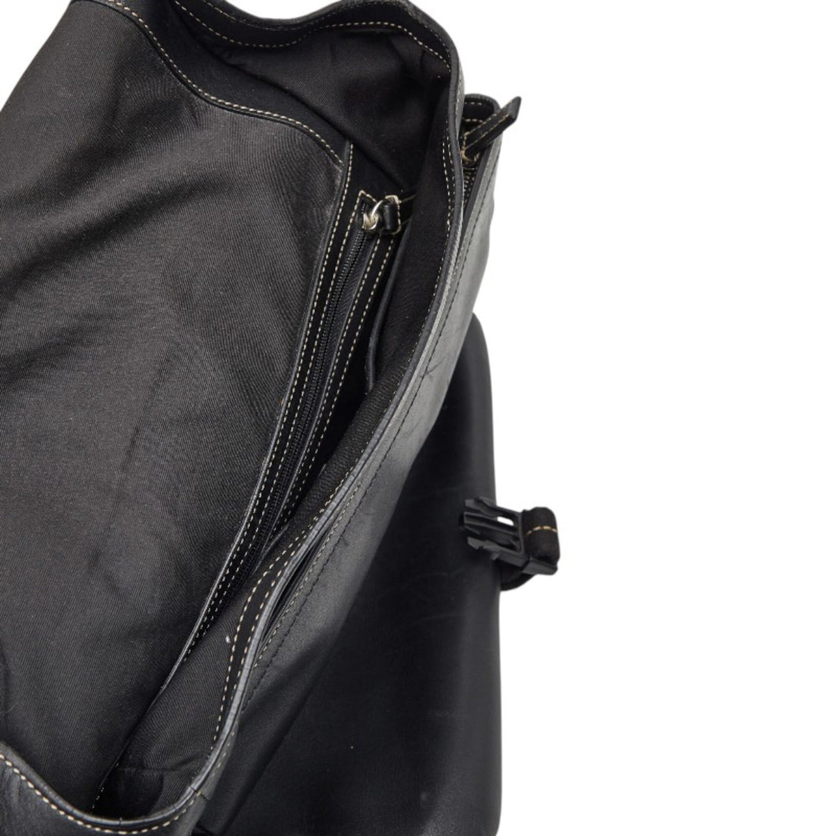 Coach Black Leather Messenger Bag Shoulder Bag (Pre-Owned)
