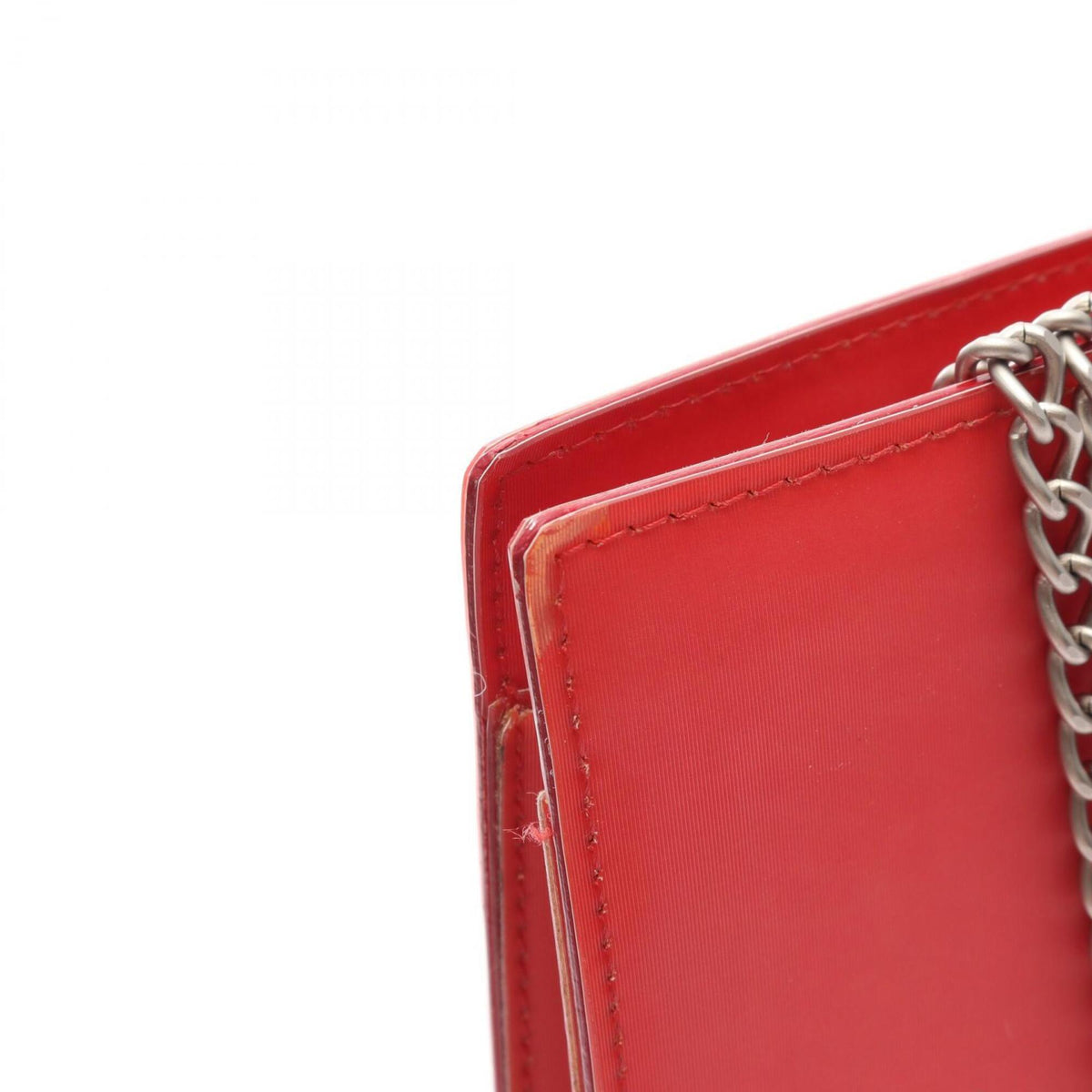 Chanel Red Color Fabric Handbag Shoulder Bag (Pre-Owned)