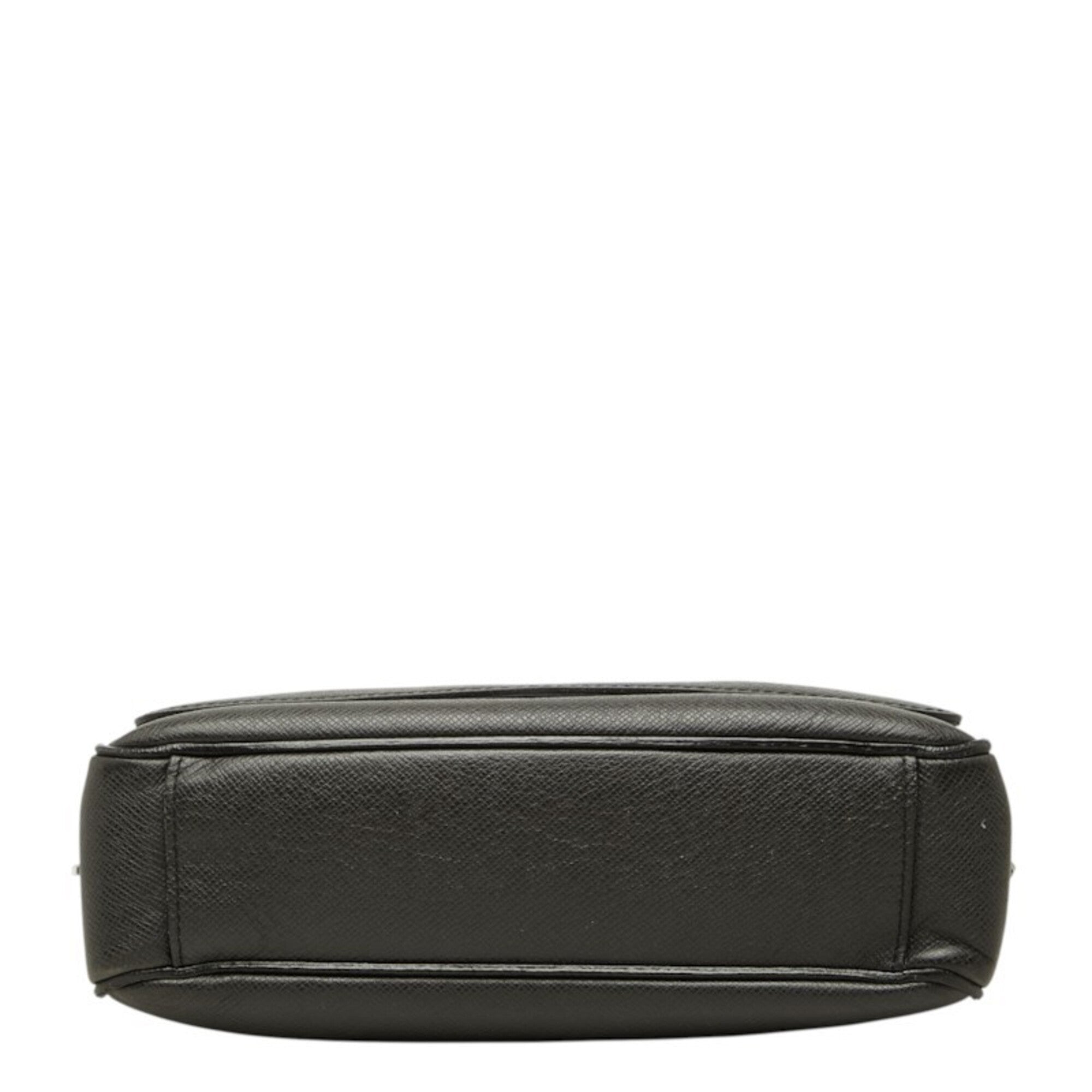 Louis Vuitton Ardoise Black Leather Shoulder Bag (Pre-Owned)