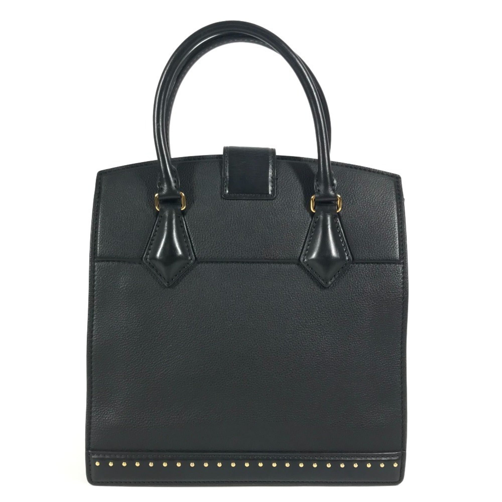 Louis Vuitton Black Noir Leather Handbag Tote Bag (Pre-Owned)