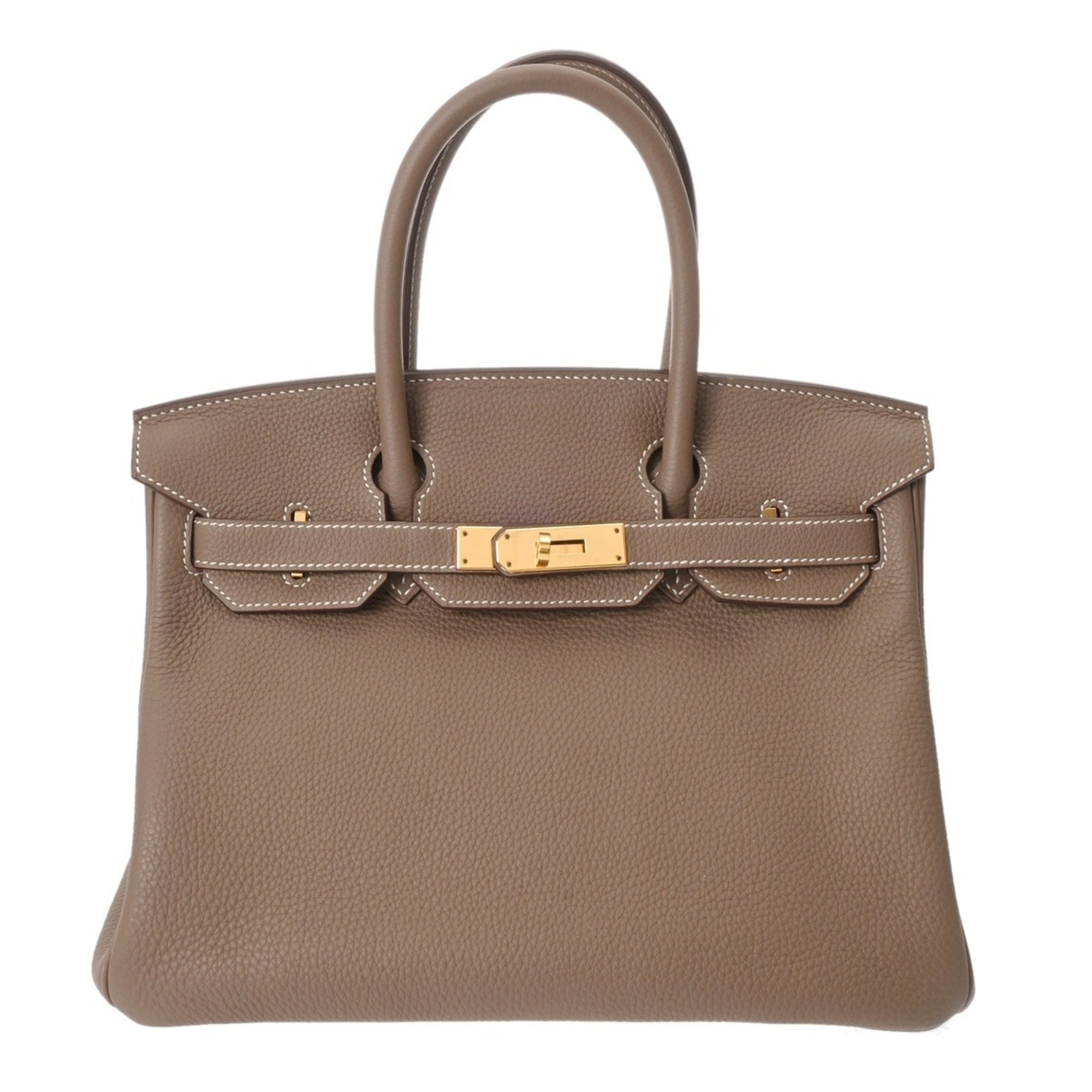 Hermes Birkin Etoupe Gray Togo Leather Handbag (Pre-Owned)
