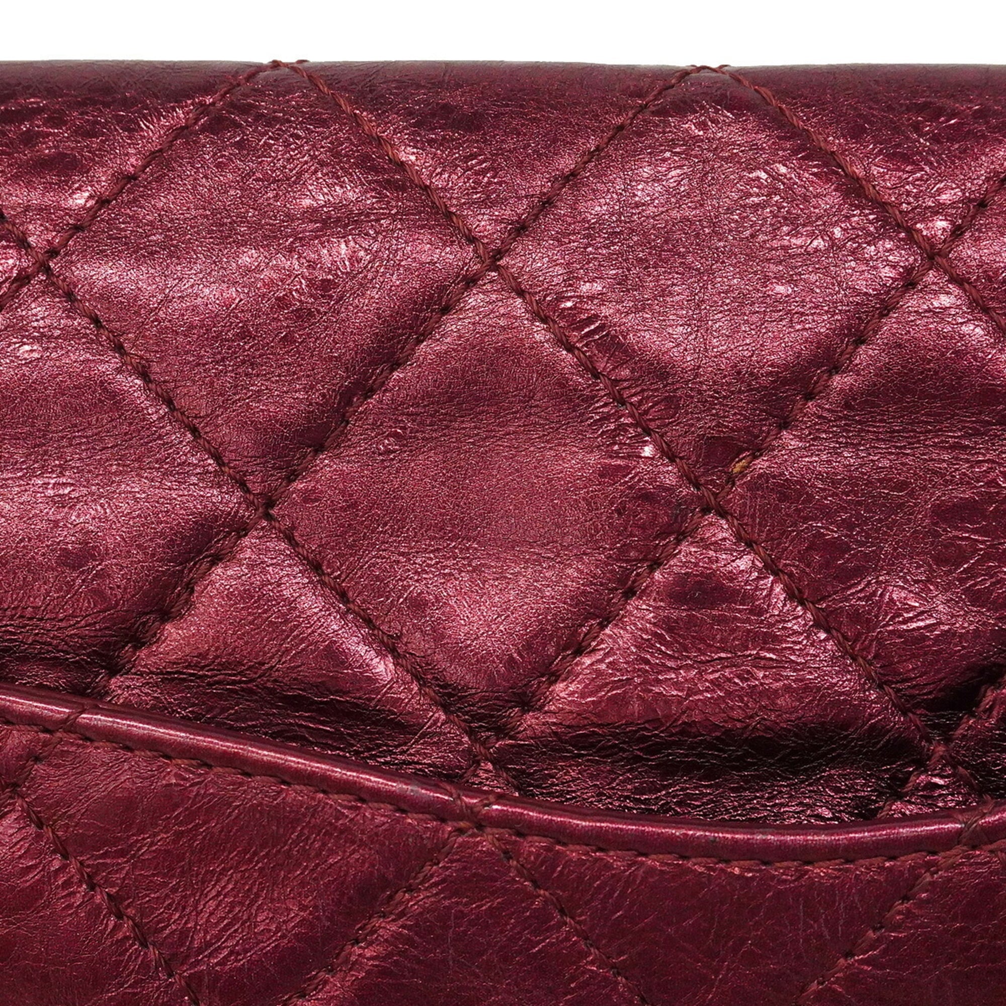 Chanel Bordeaux Leather Shoulder Bag (Pre-Owned)