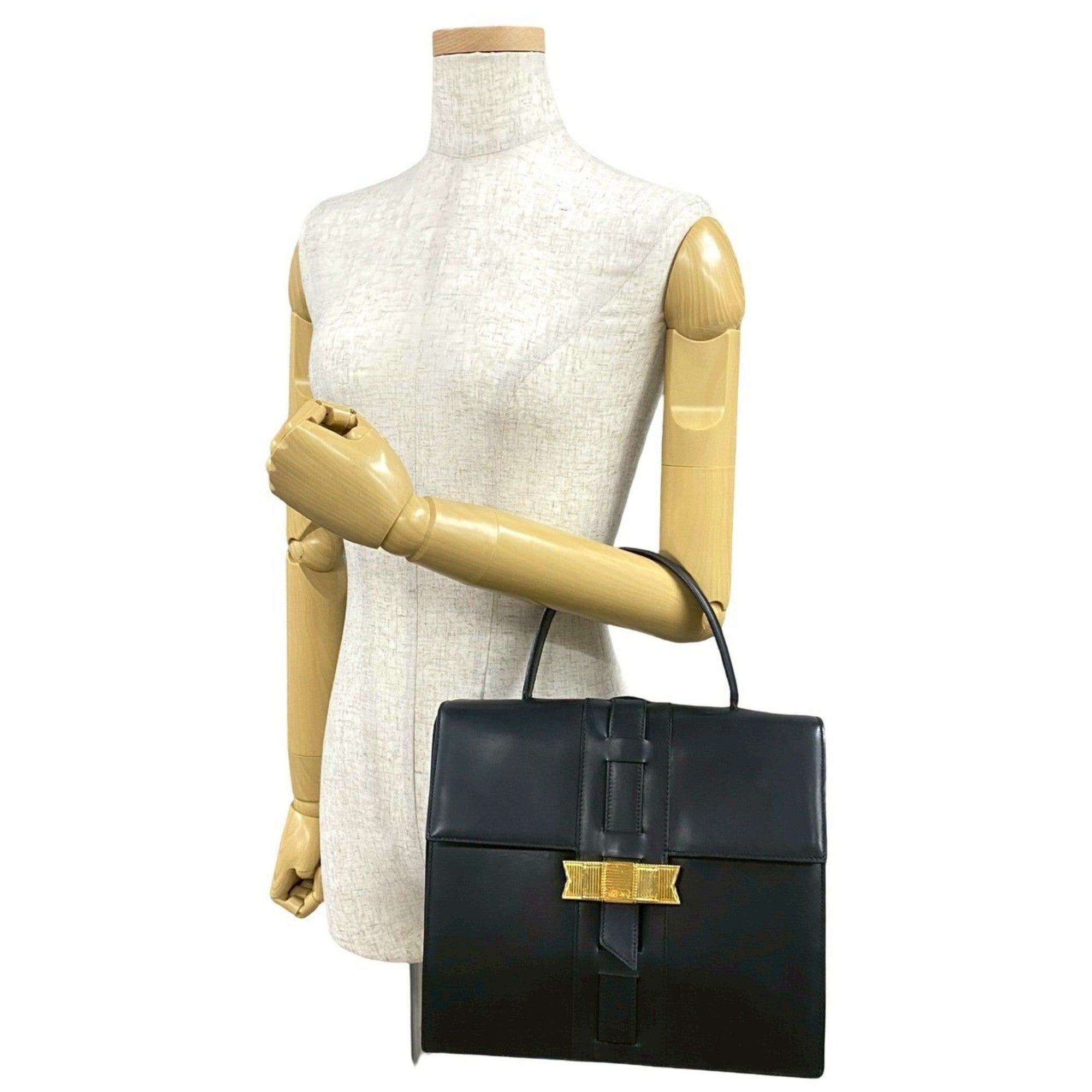 Celine Black Leather Handbag Tote Bag (Pre-Owned)