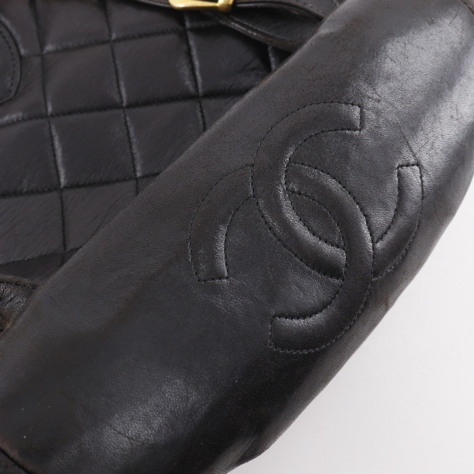 Chanel Black Leather Backpack (Pre-Owned)
