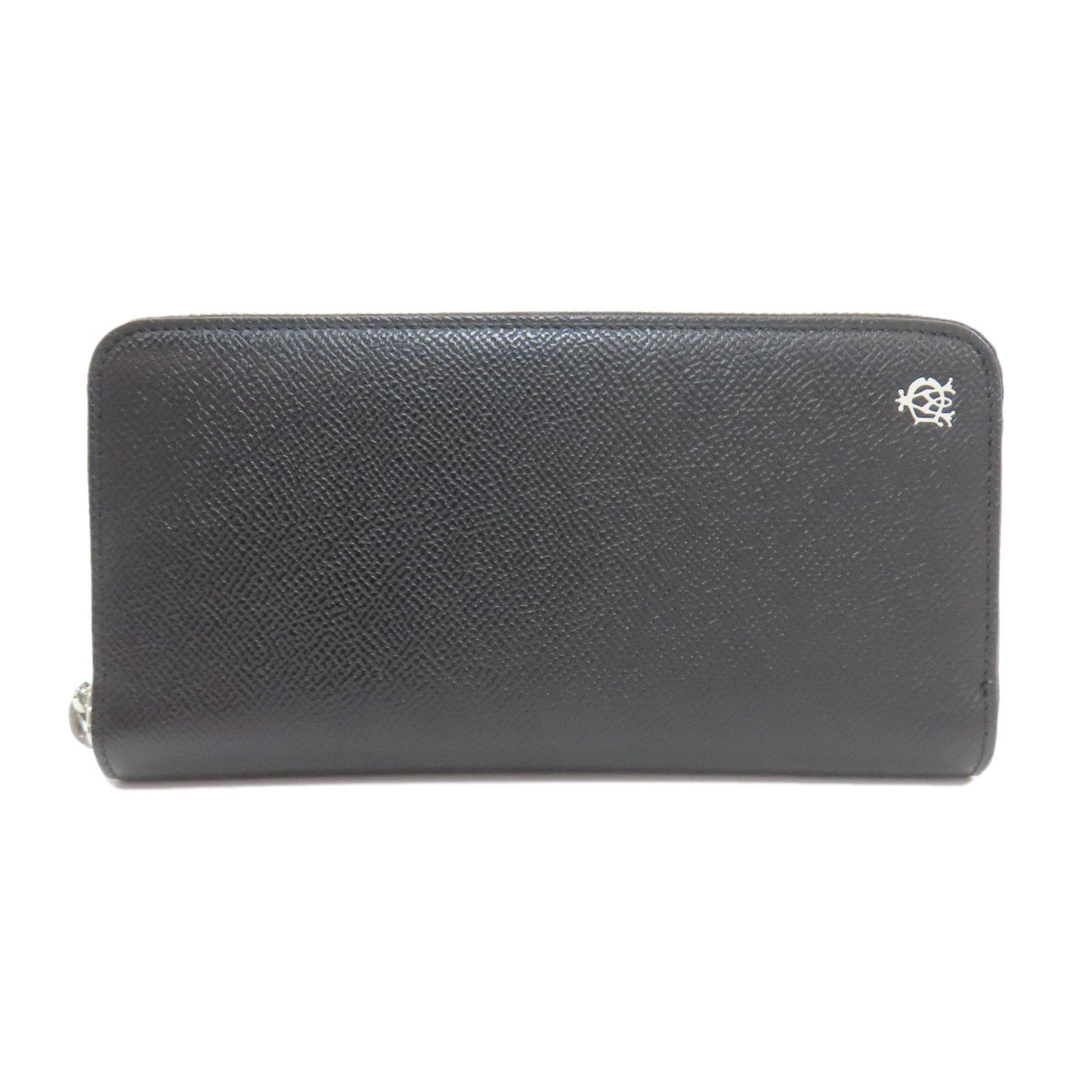 Dunhill Black Leather Long Wallet (Bi-Fold) (Pre-Owned)