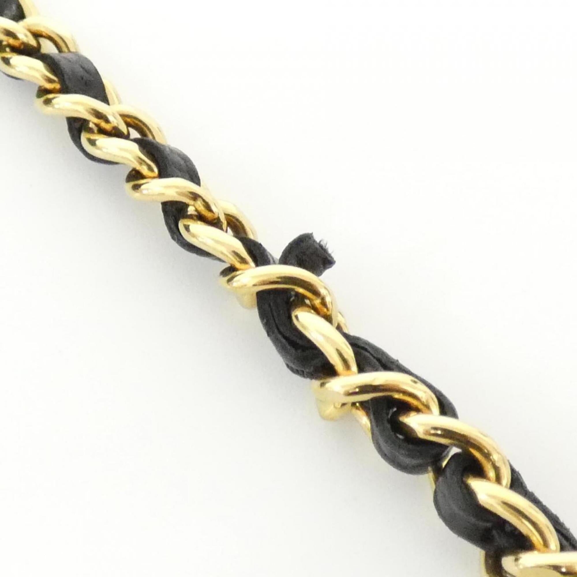 Chanel Black Bordeaux Grained Calfskin Chain/Shoulder Wallet (Pre-Owned)