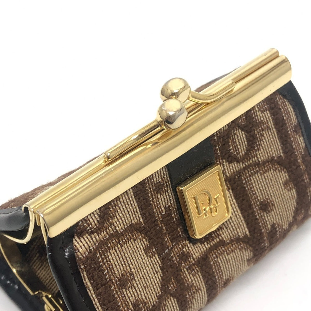 Christian Dior Brown Canvas Coin Purse/Coin Case (Pre-Owned)