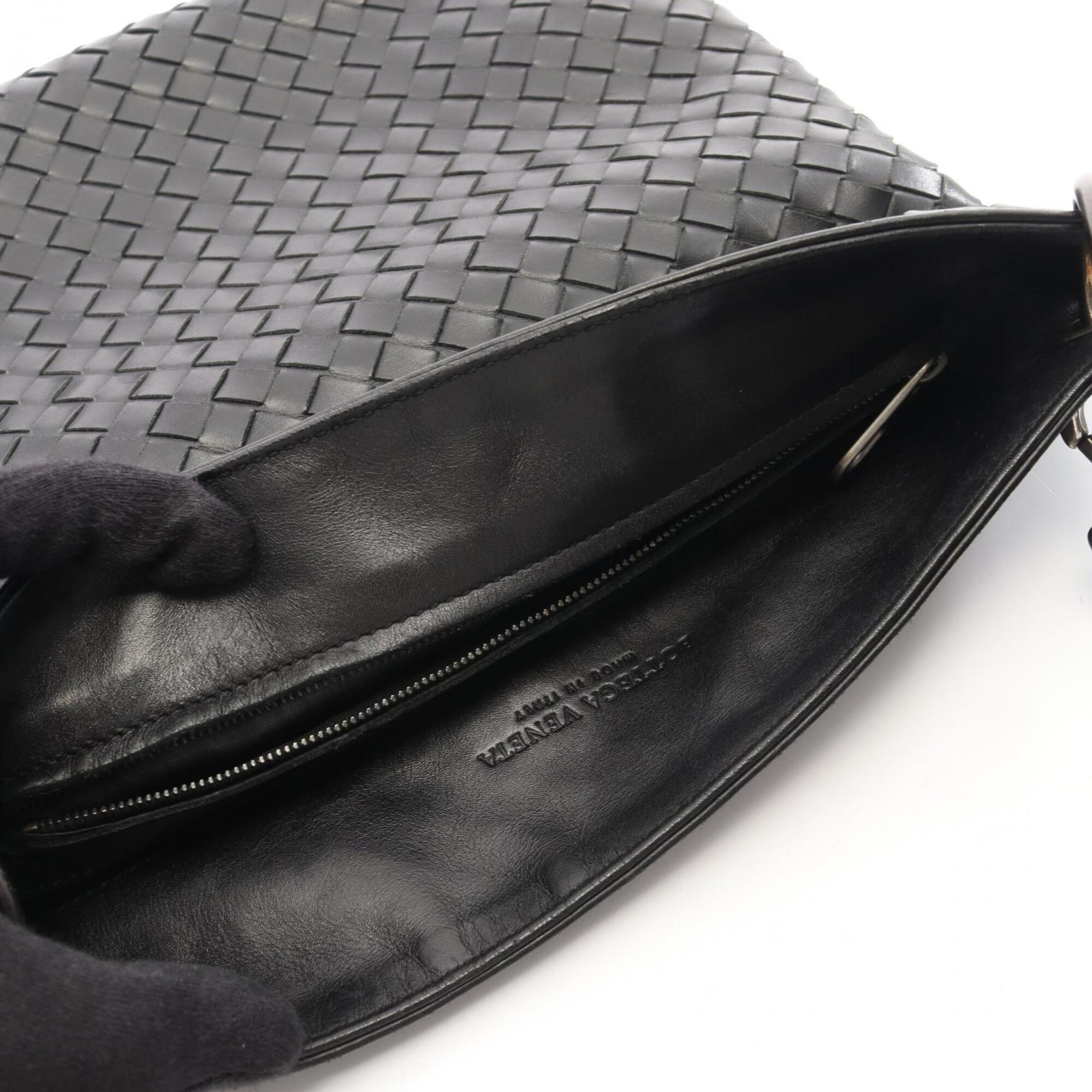 Bottega Veneta Intrecciato Black Intrecciato Handbag Shoulder Bag (Pre-Owned)