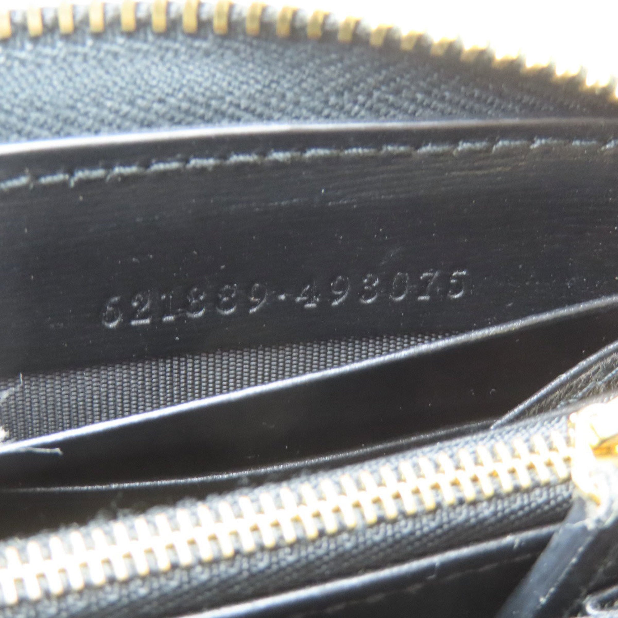 Gucci Black Leather Long Wallet (Bi-Fold) (Pre-Owned)