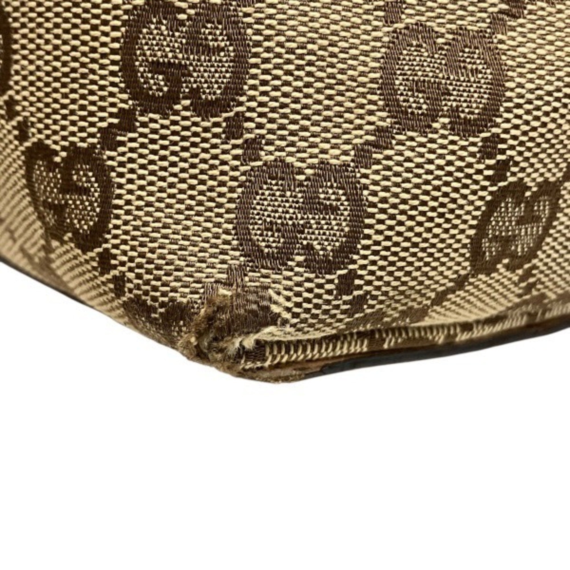 Gucci Beige Orange Gg Canvas Handbag Shoulder Bag Tote Bag (Pre-Owned)