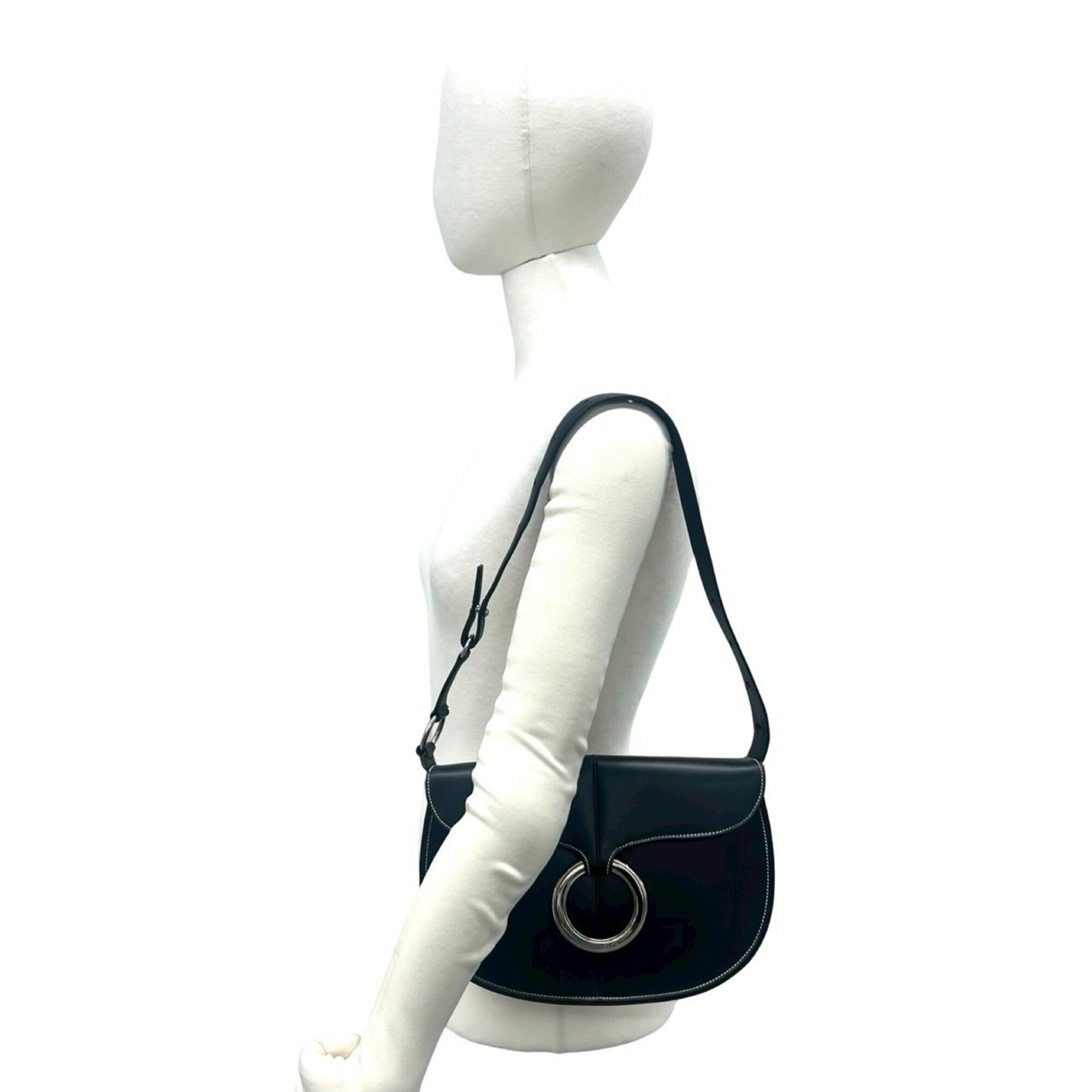 Loewe Black Leather Handbag Shoulder Bag (Pre-Owned)