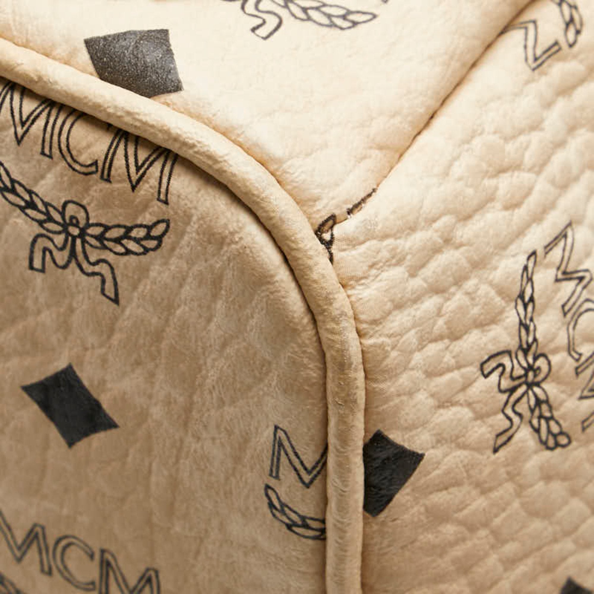 Mcm Beige Pvc Leather Backpack (Pre-Owned)