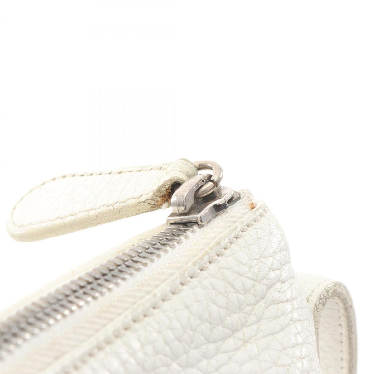 Loewe White Leather Handbag Shoulder Bag (Pre-Owned)