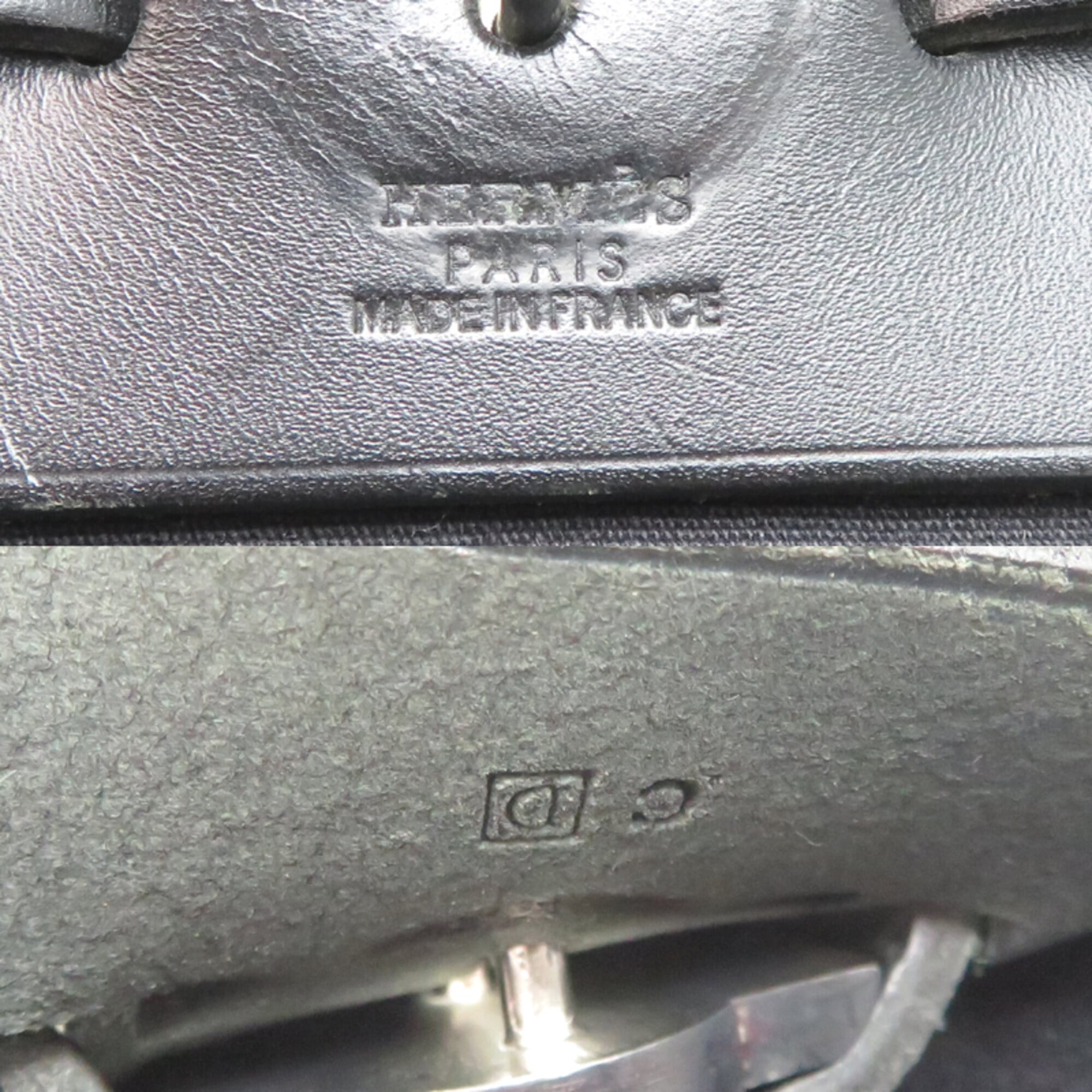 Hermes Black Toile Officier Handbag (Pre-Owned)