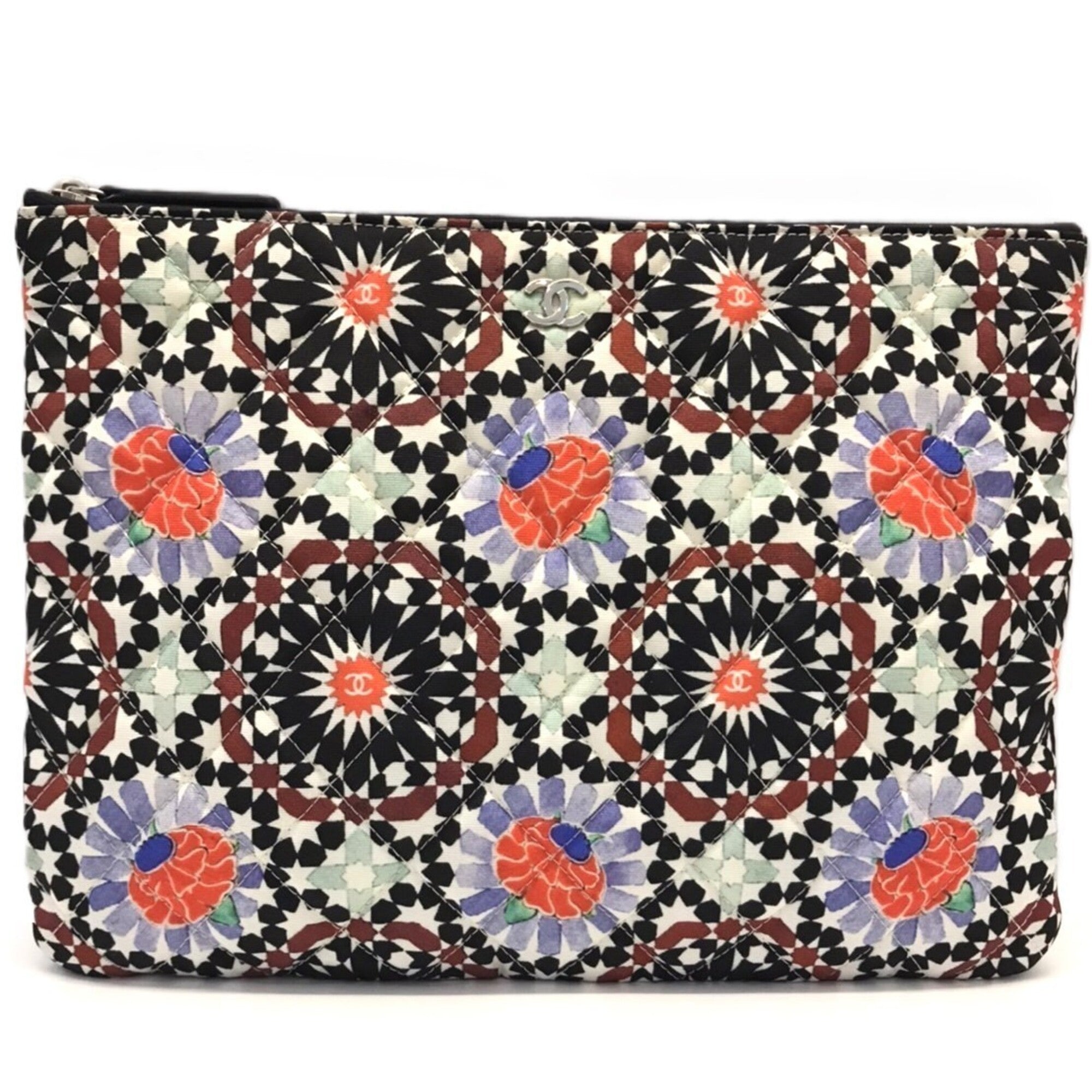 Chanel Multi-Color Canvas Clutch Bag (Pre-Owned)