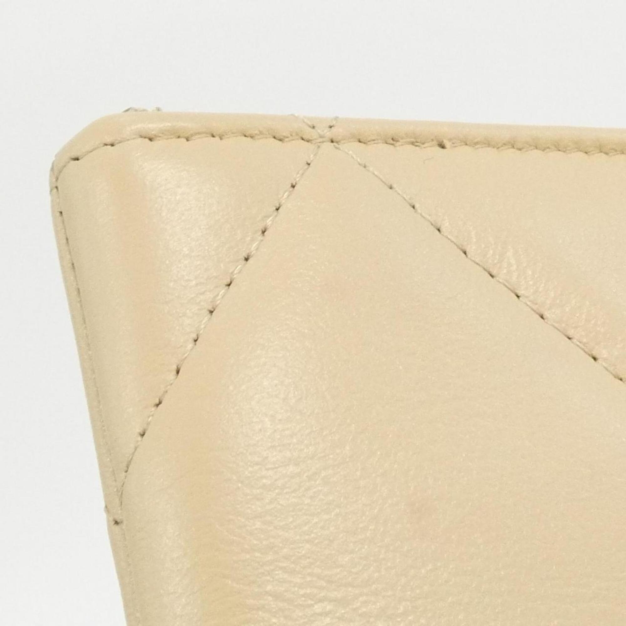 Chanel Beige Leather Handbag Pouch (Pre-Owned)