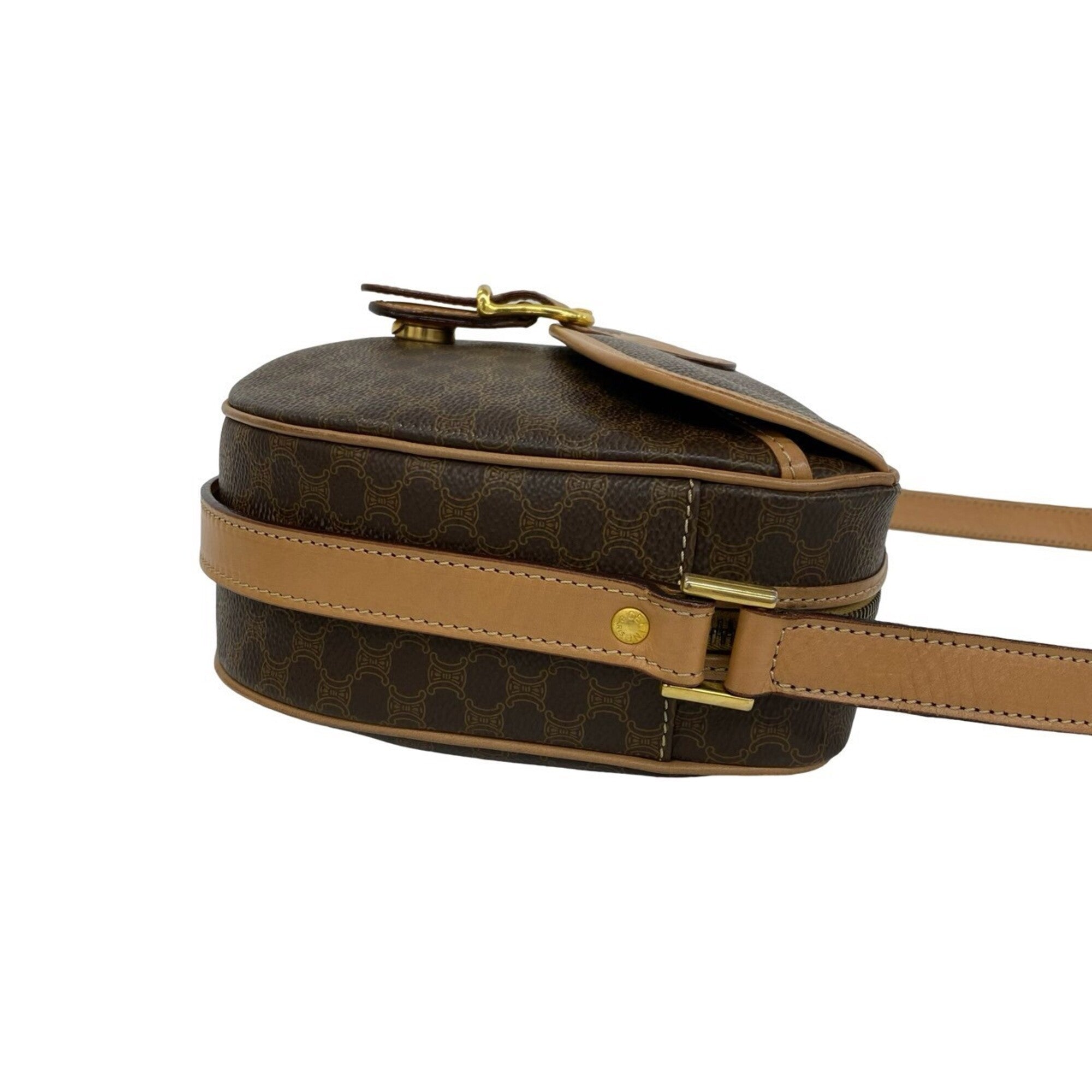 Celine Brown Leather Pvc Pochette Shoulder Bag (Pre-Owned)
