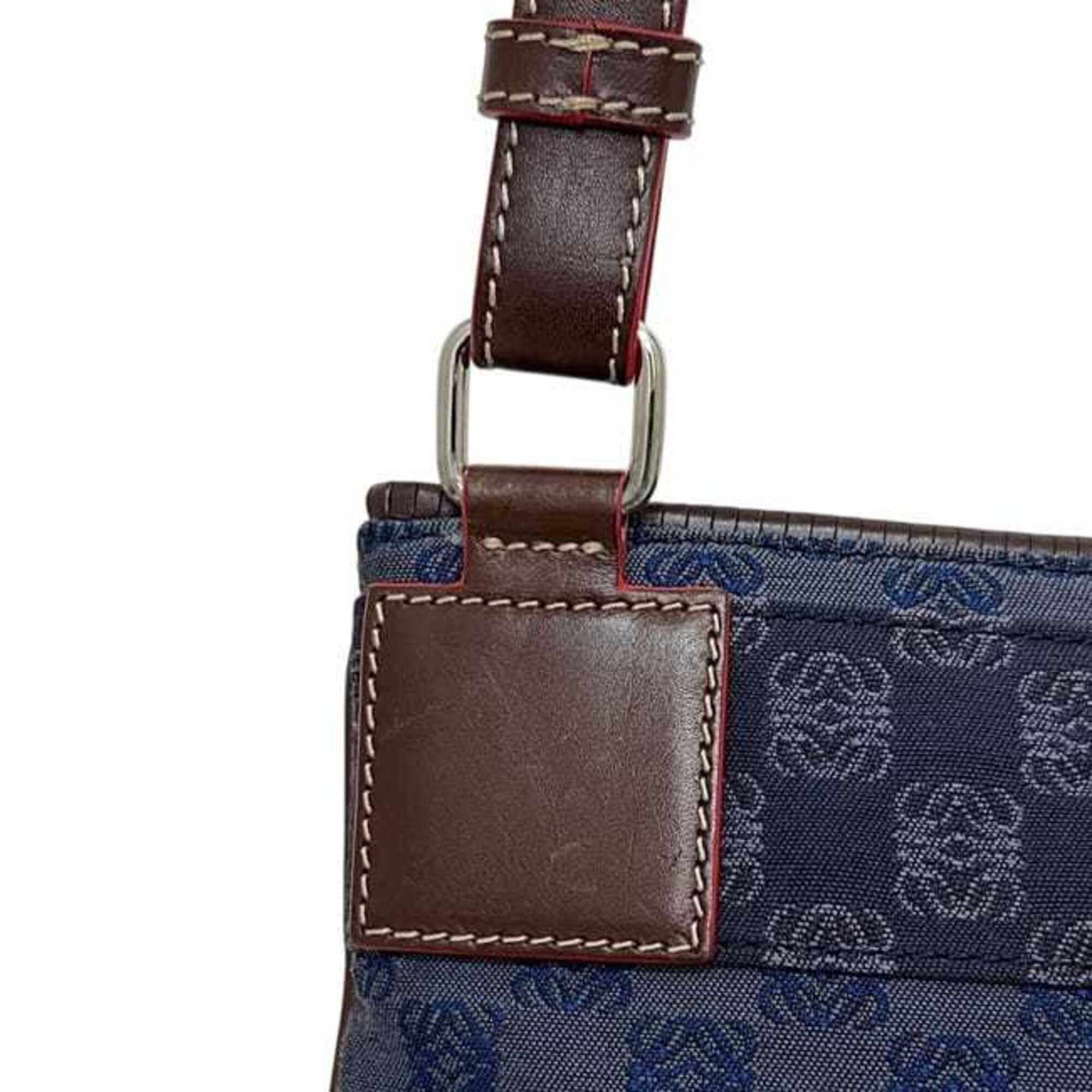 Loewe Canvas Leather Shoulder Bag (Pre-Owned)