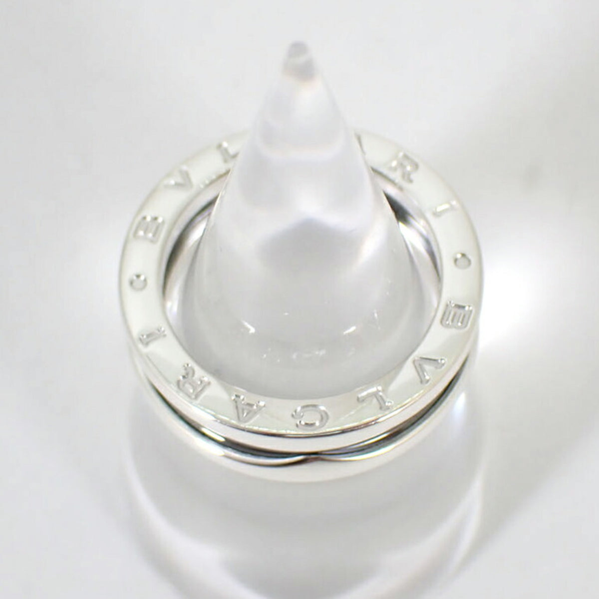 Bvlgari Ceramic Sterling Silver 925 Band Ring (Pre-Owned)