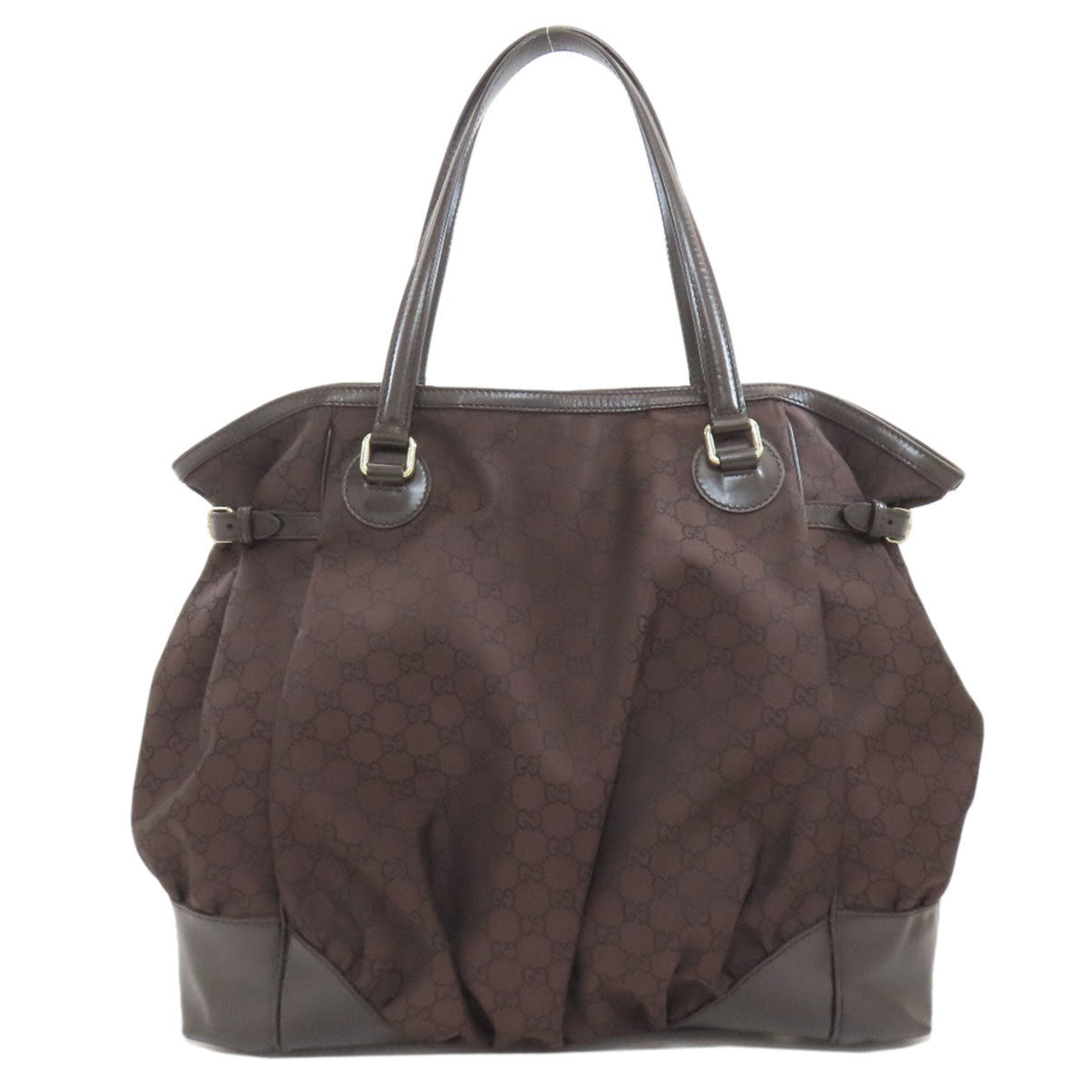 Gucci Dark Brown Nylon Tote Bag (Pre-Owned)