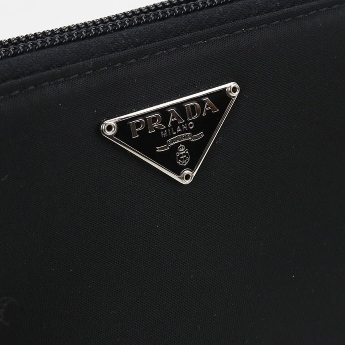 Prada Black Nylon Long Wallet (Bi-Fold) (Pre-Owned)