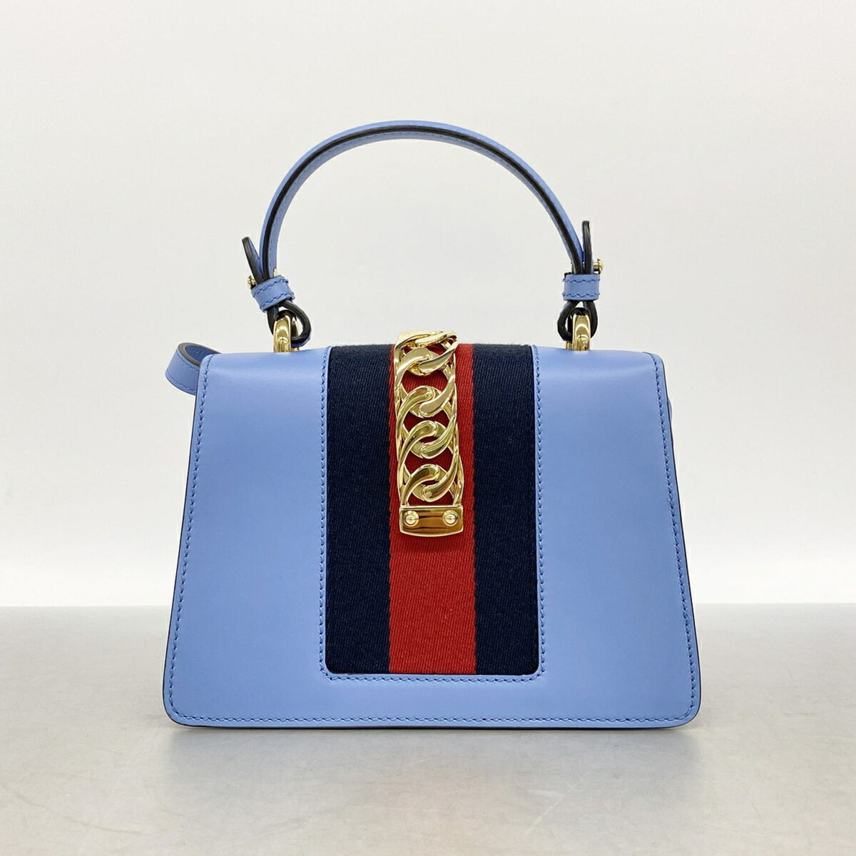 Gucci Blue Leather Handbag (Pre-Owned)