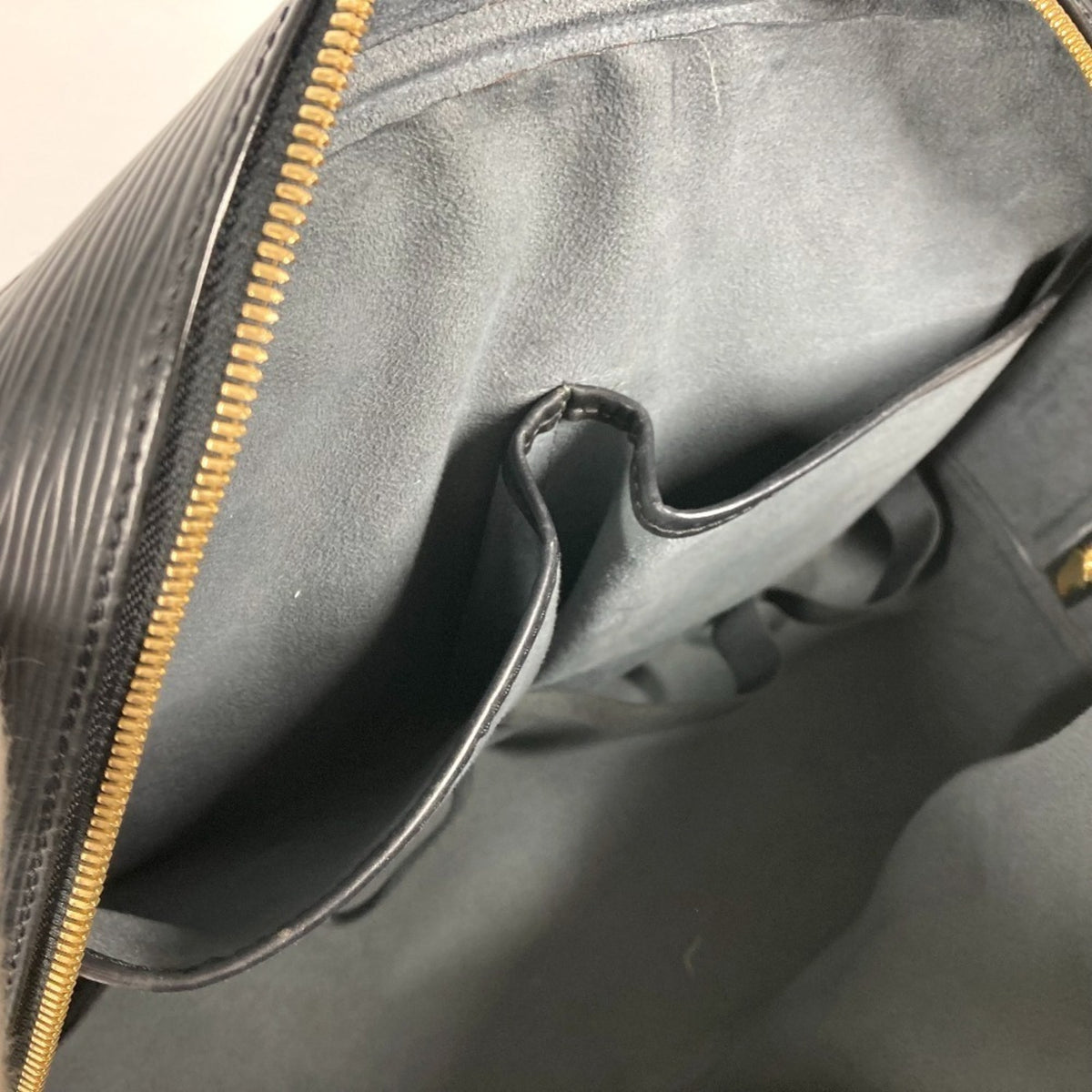 Louis Vuitton Black Noir Epi Leather Handbag Tote Bag (Pre-Owned)