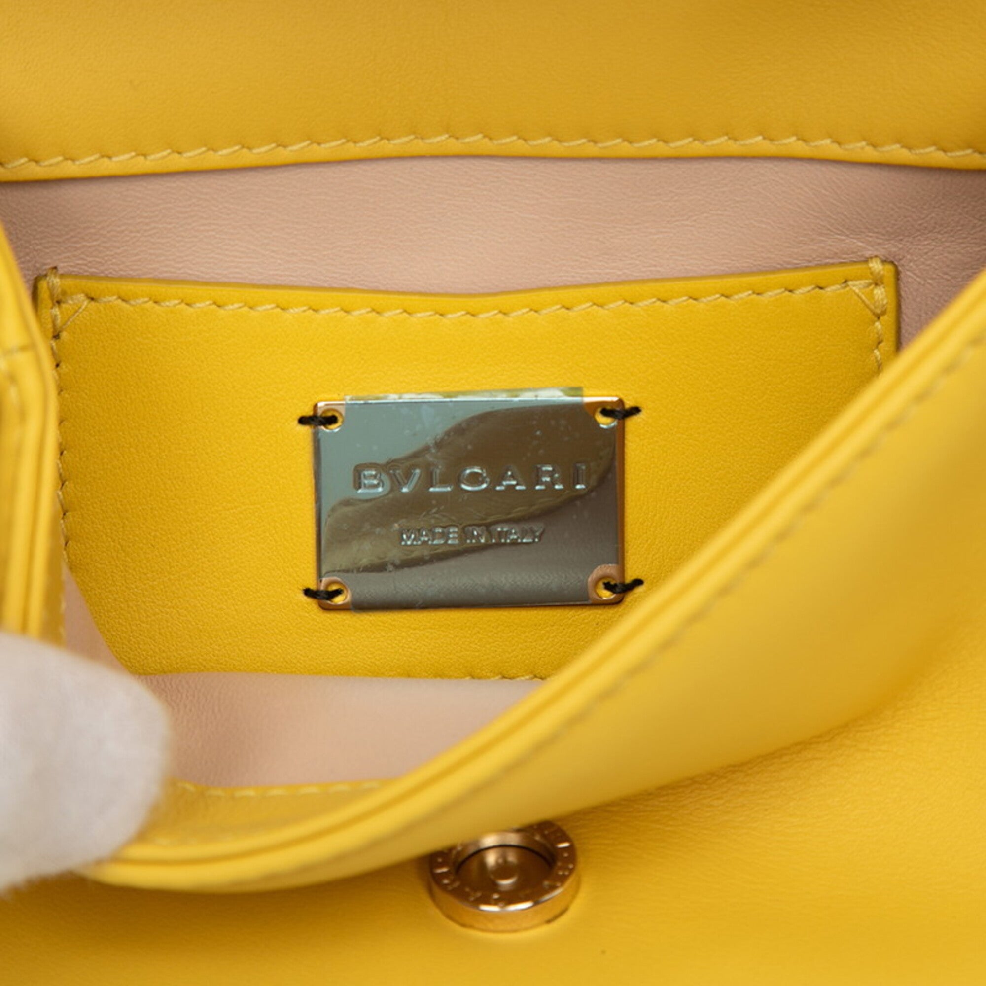 Bvlgari Yellow Leather Shoulder Bag (Pre-Owned)