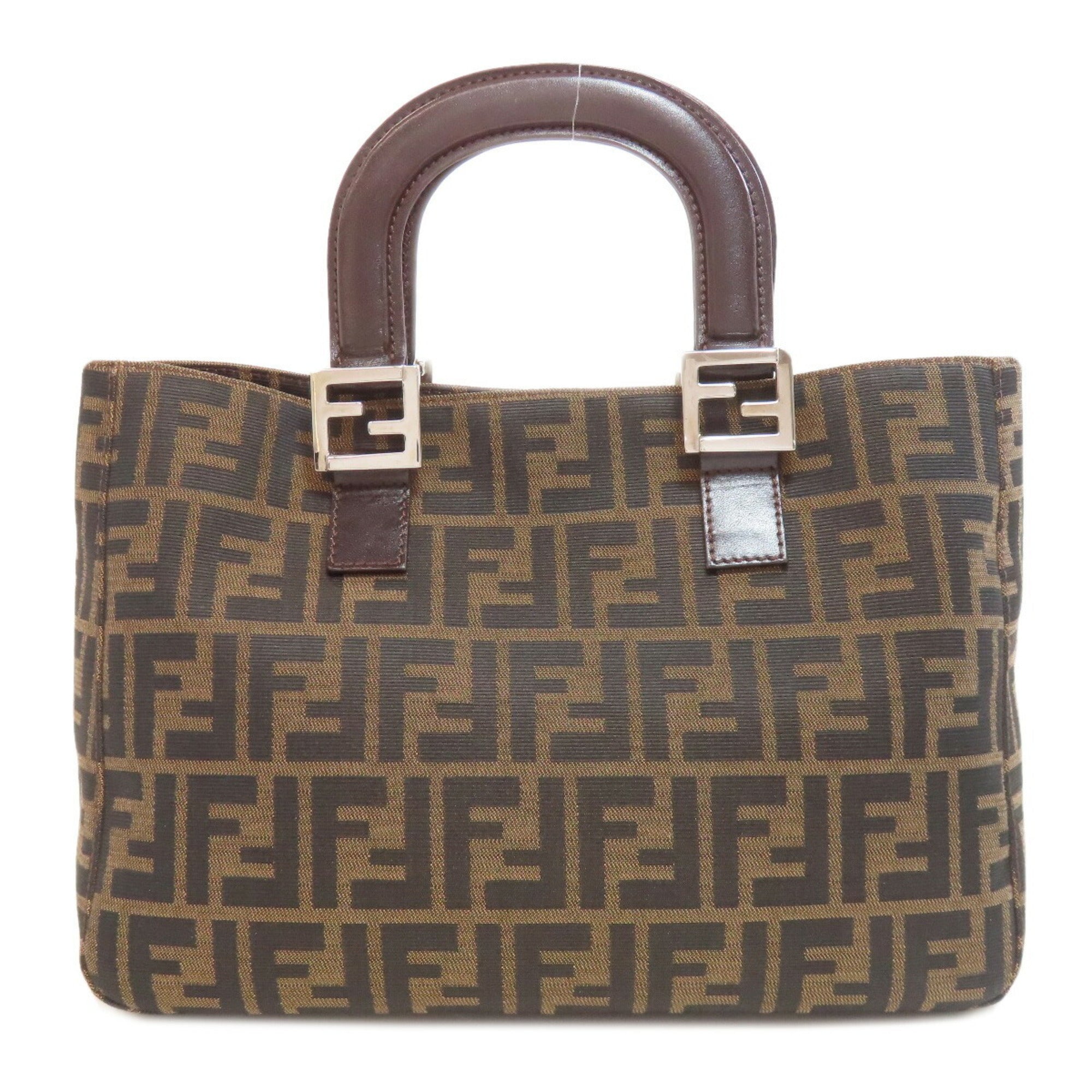 Fendi Brown Canvas Handbag (Pre-Owned)