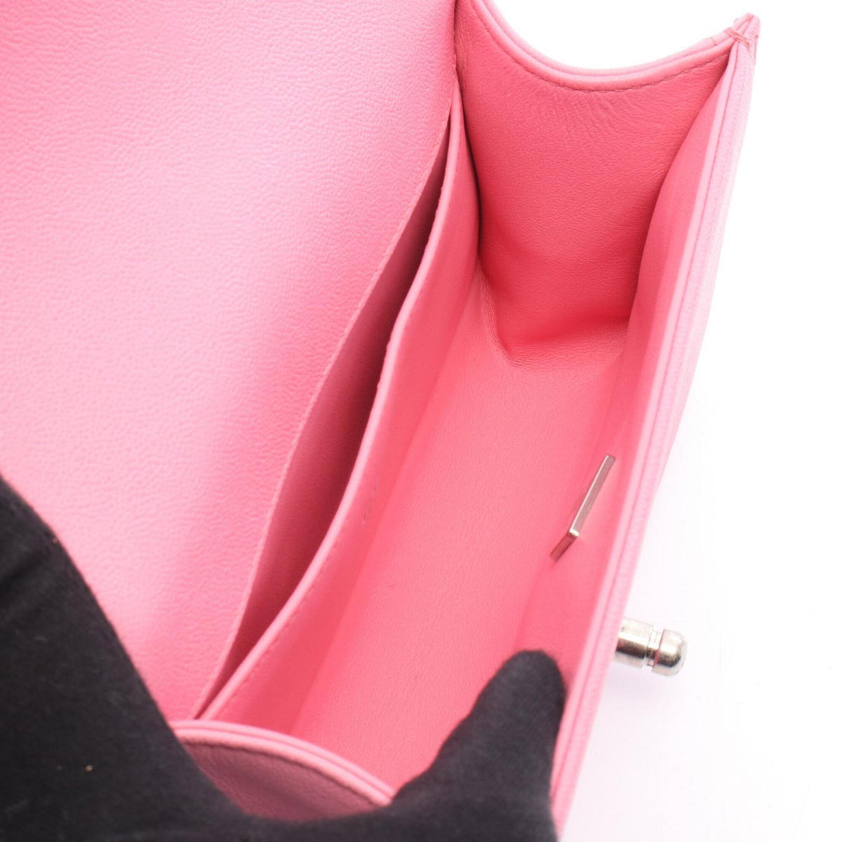Chanel Pink Grained Calfskin Handbag Shoulder Bag (Pre-Owned)
