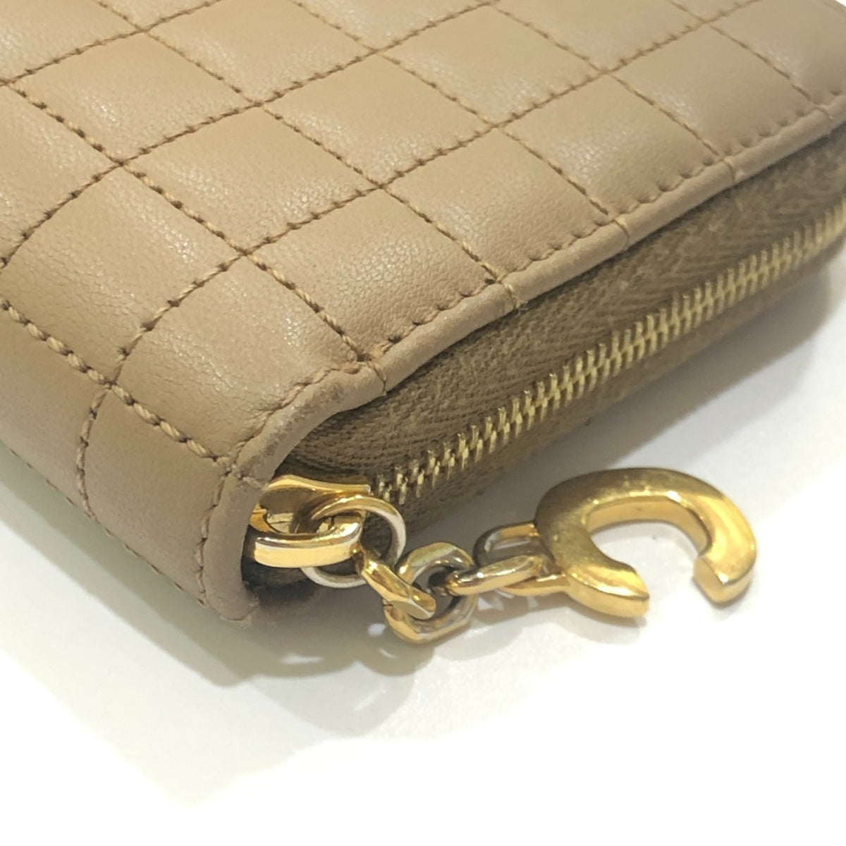 Celine Brown Leather Coin Purse/Coin Case (Pre-Owned)