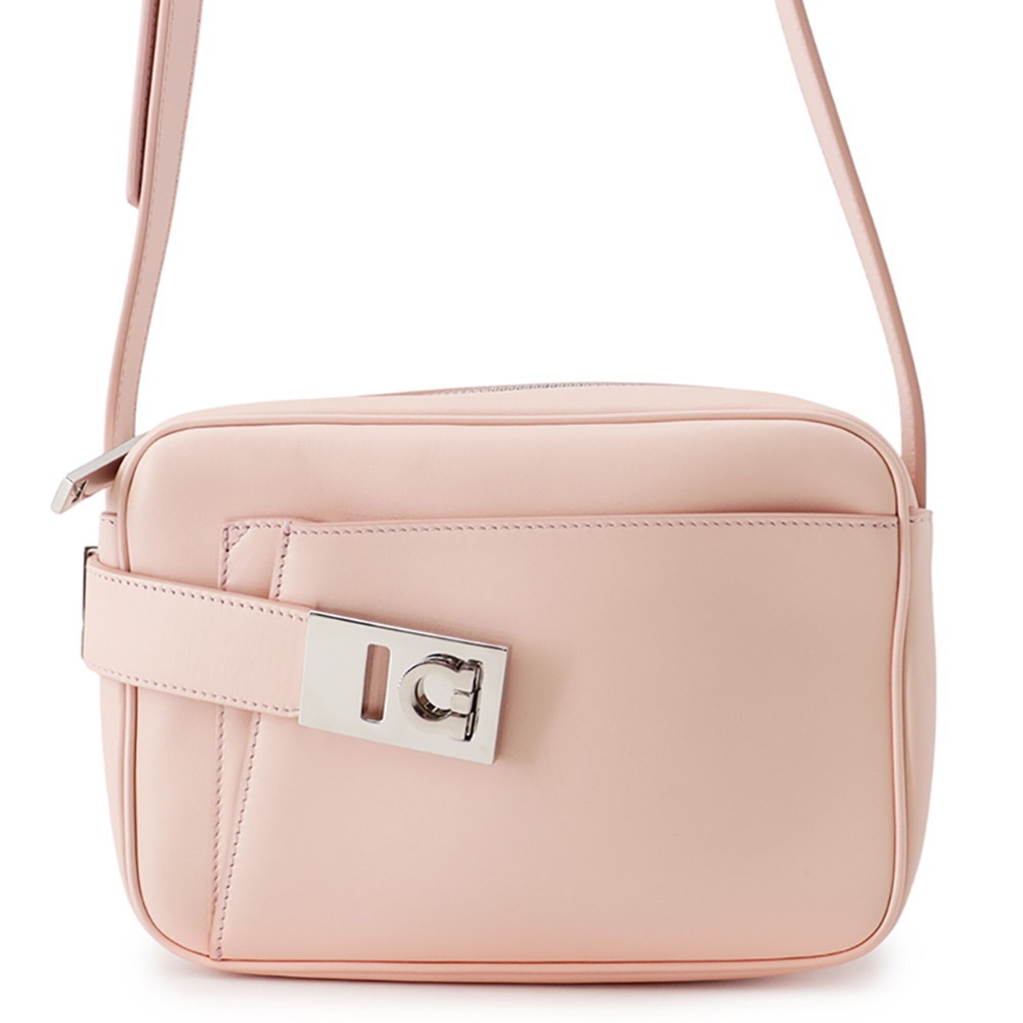 Salvatore Ferragamo Light Pink Leather Handbag Shoulder Bag (Pre-Owned)