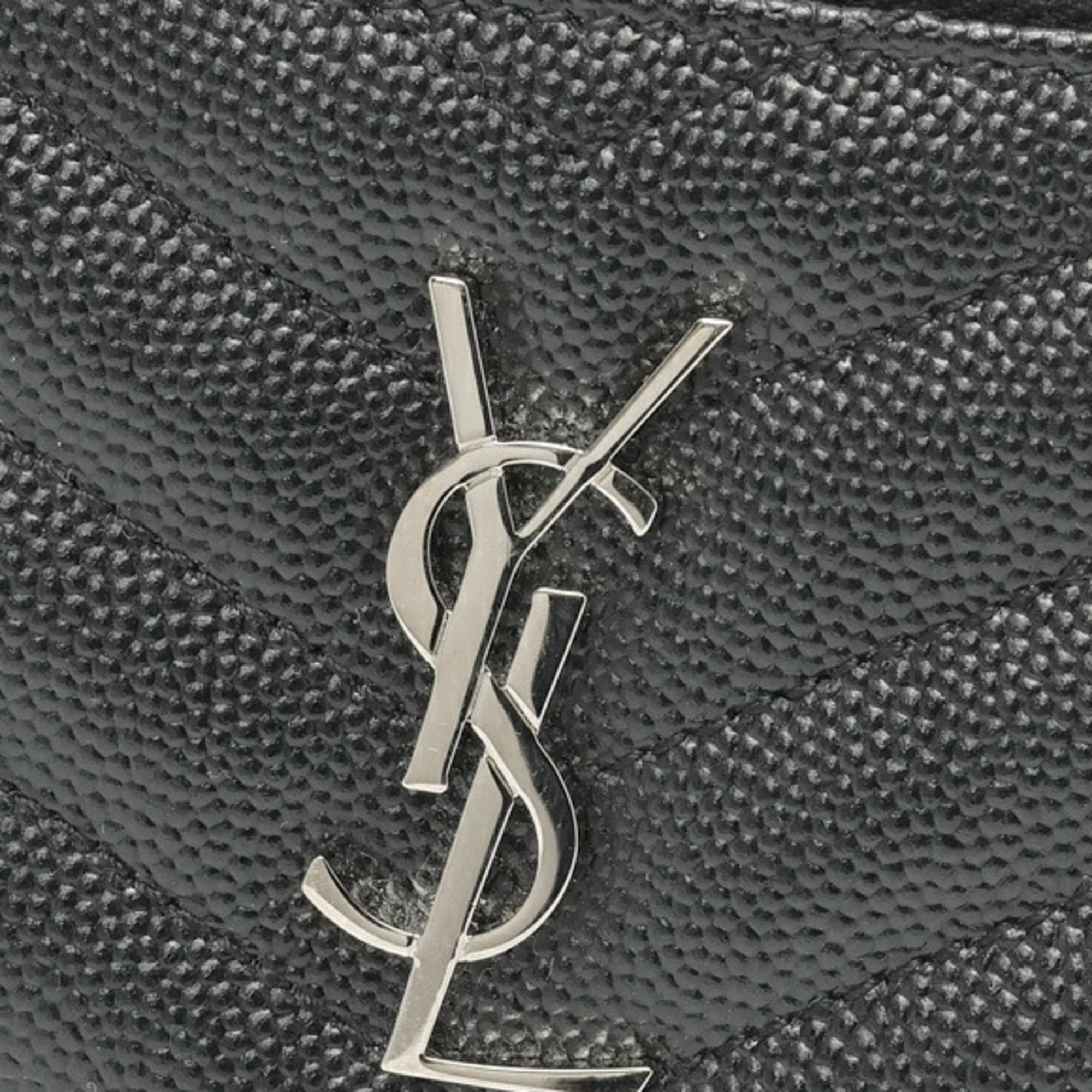 Saint Laurent Black Leather Coin Purse/Coin Case (Pre-Owned)