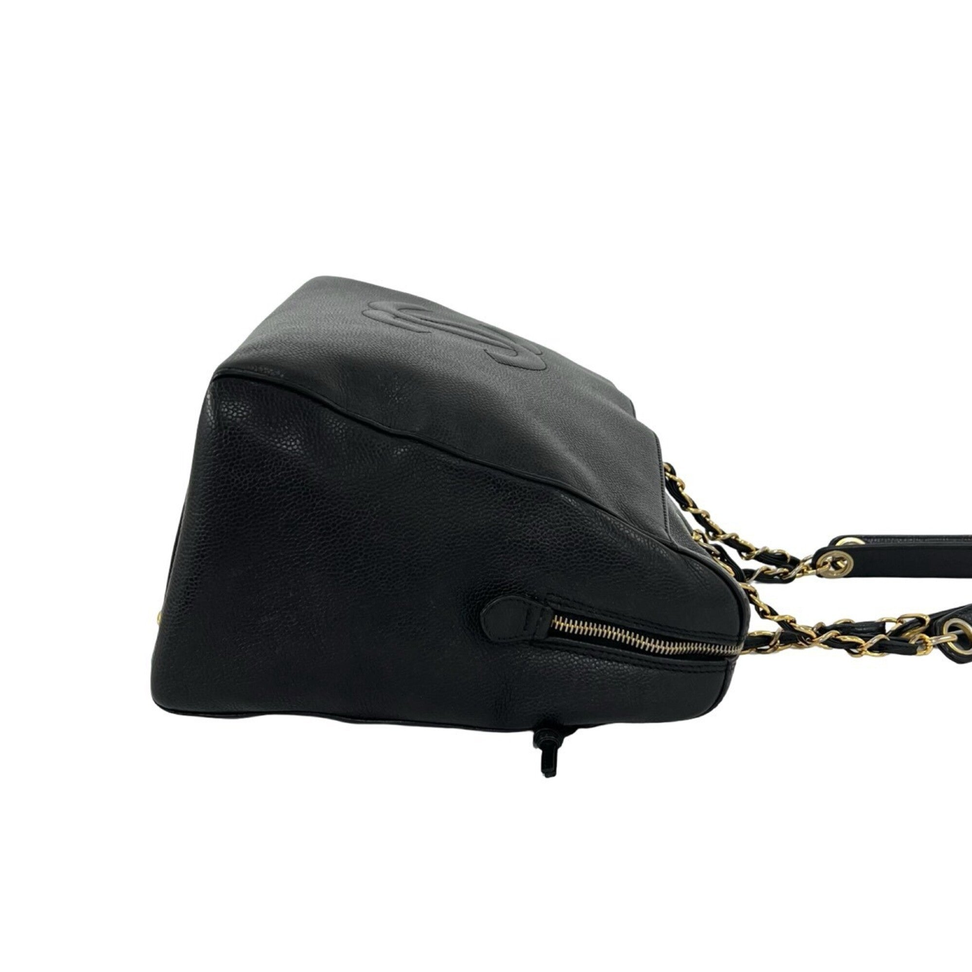Chanel Black Grained Calfskin Tote Bag (Pre-Owned)