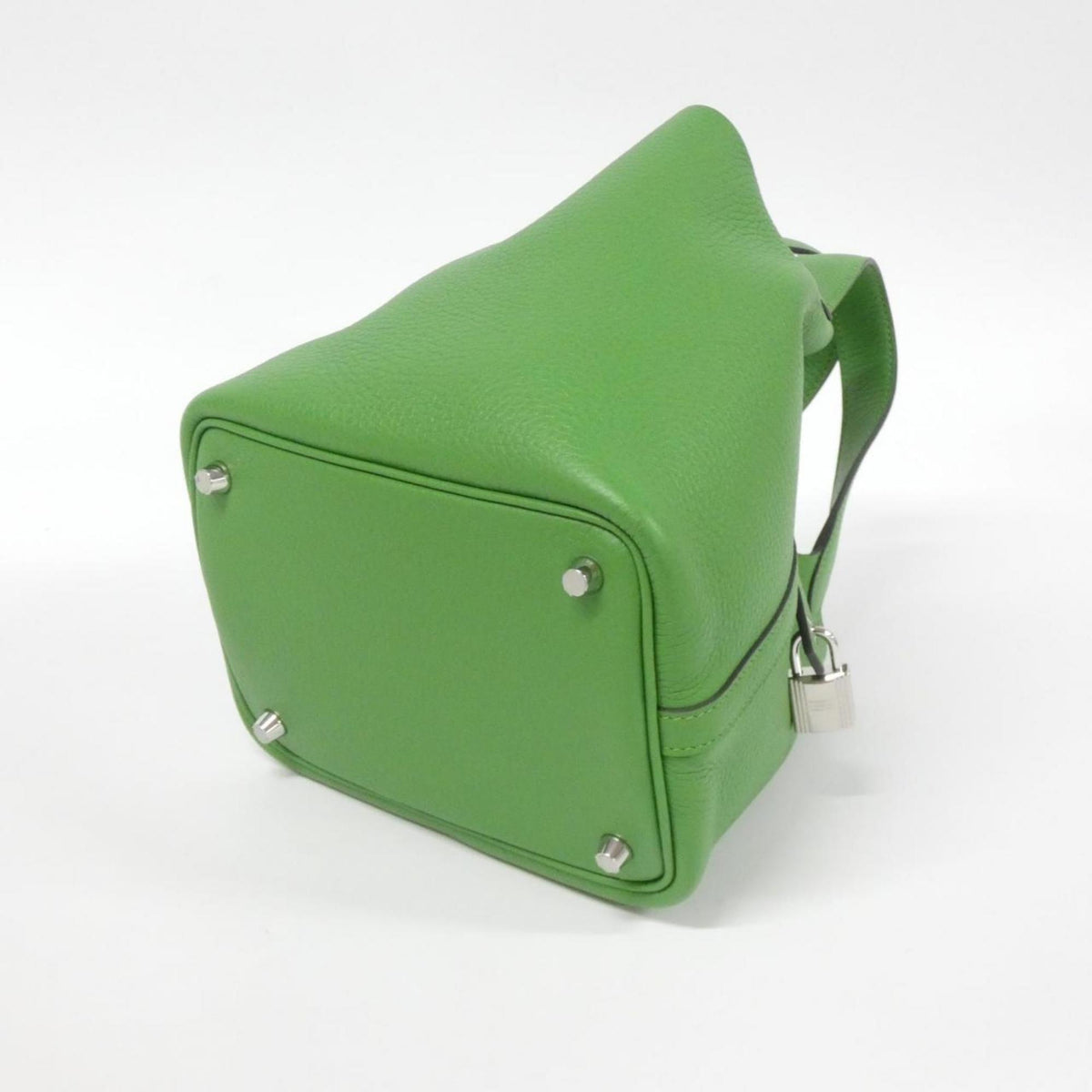 Hermes Vert Taurillon Clemence Leather Handbag (Pre-Owned)