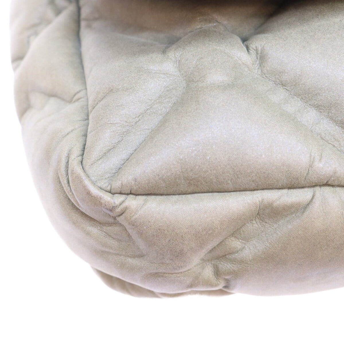Chanel Khaki Leather Shoulder Bag (Pre-Owned)