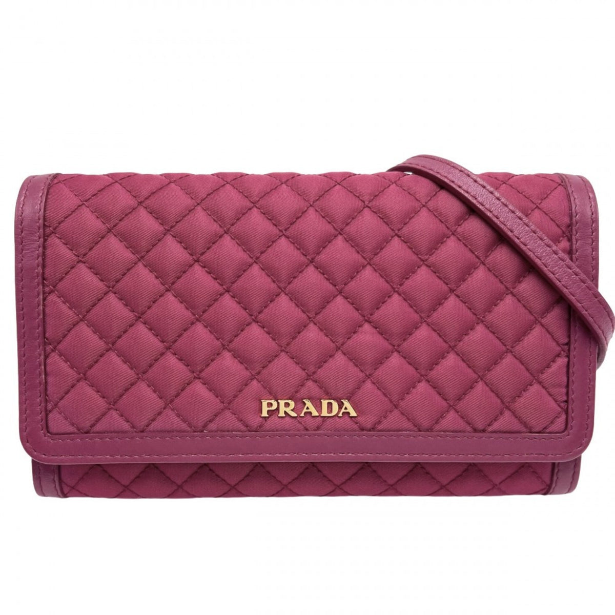 Prada Pink Nylon Leather Shoulder Bag (Pre-Owned)