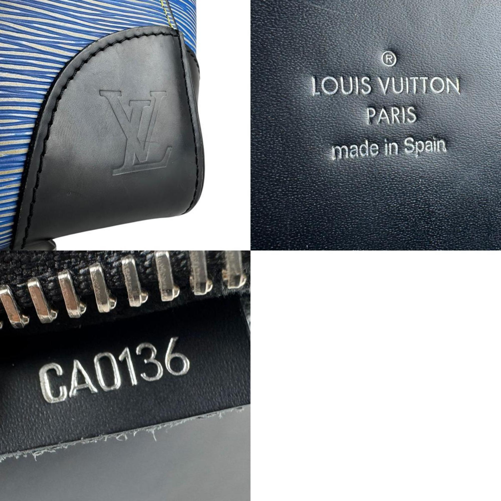 Louis Vuitton Black Blue Epi Leather Handbag Shoulder Bag (Pre-Owned)