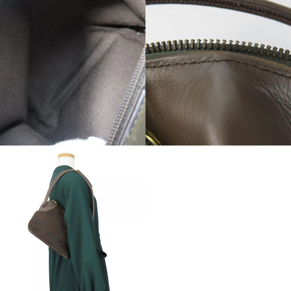 Bally Brown Wool Leather Handbag (Pre-Owned)