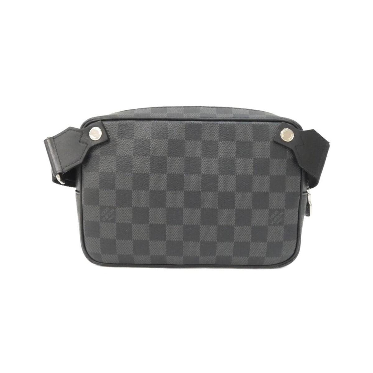 Louis Vuitton Graphite Coated Canvas Pouch Shoulder Bag (Pre-Owned)