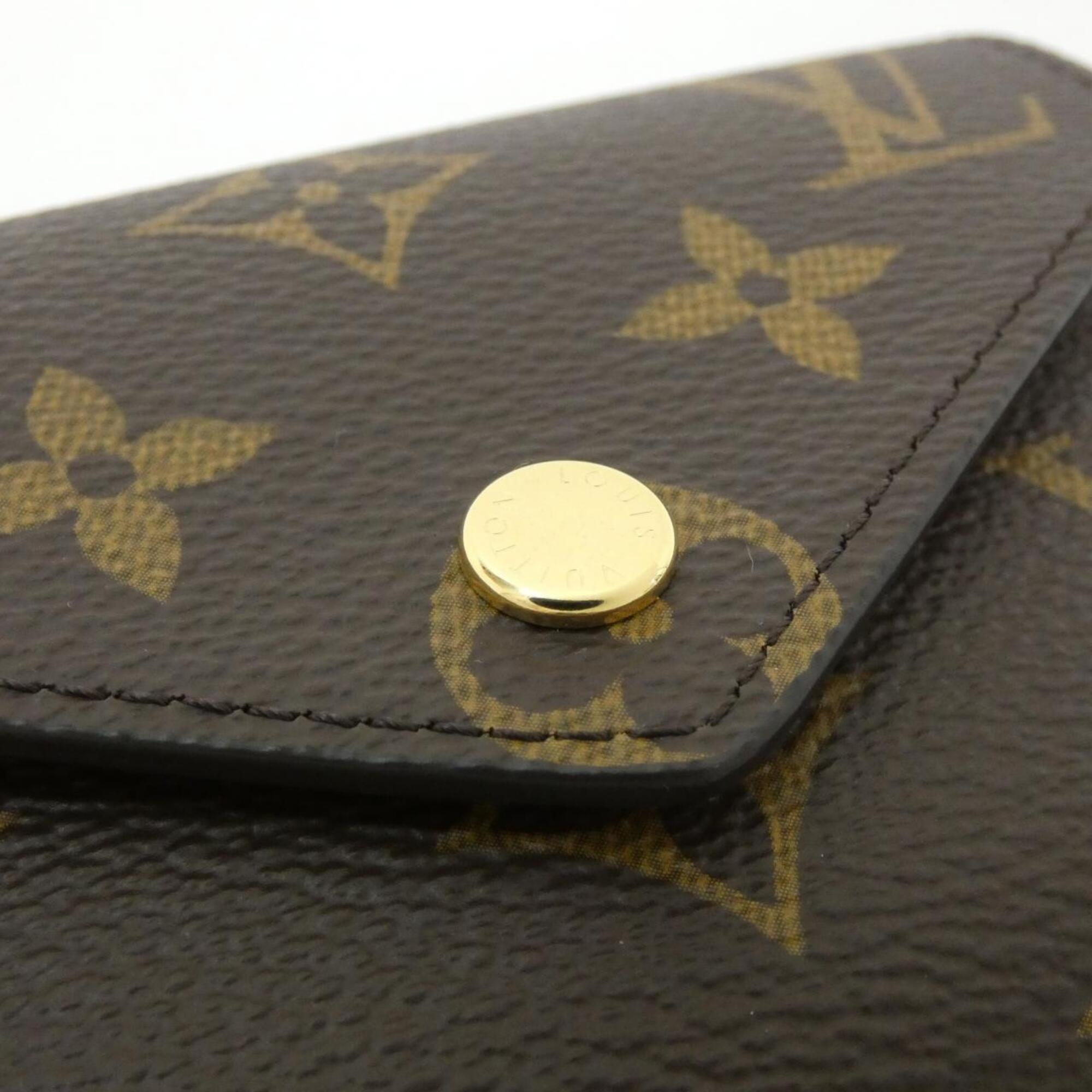 Louis Vuitton Monogram Marron Rose Ballerine Coated Canvas Wallet (Tri-Fold) (Pre-Owned)
