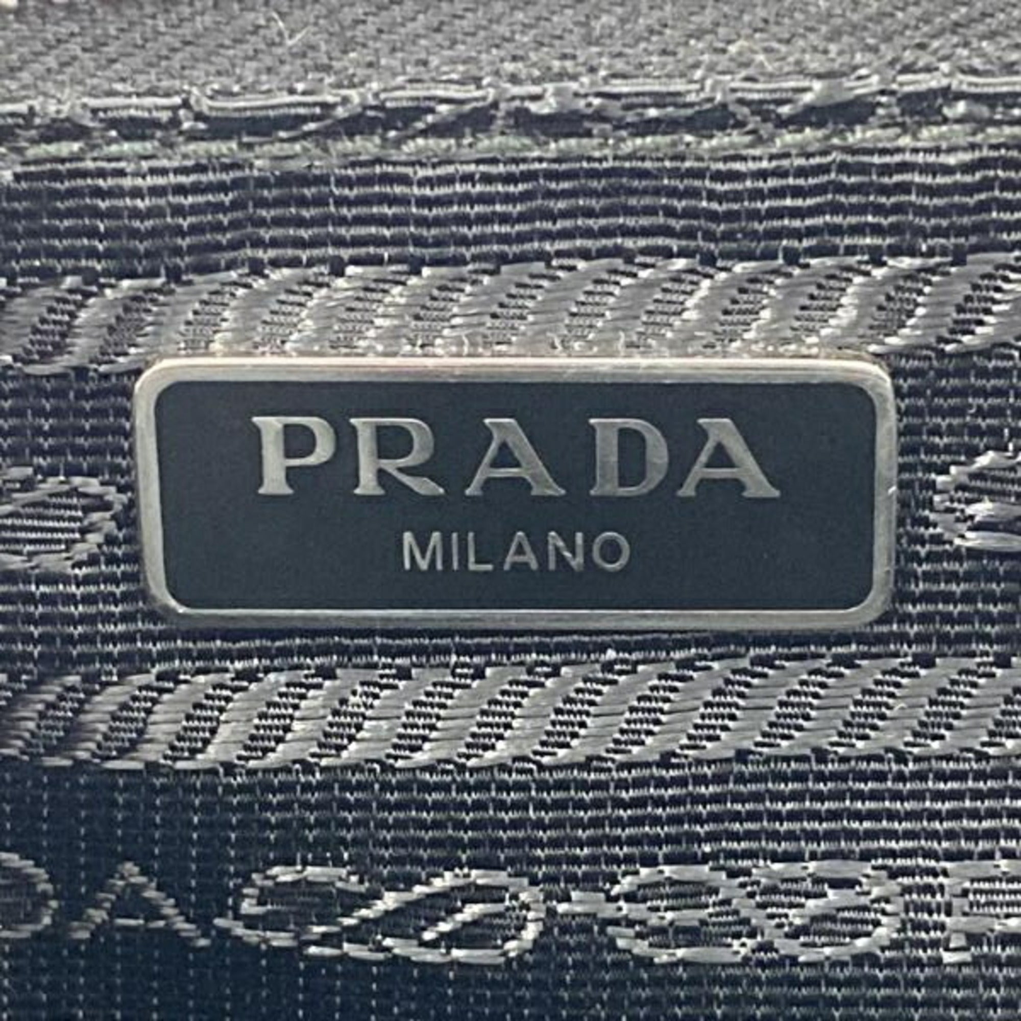 Prada Black Blue Handbag Shoulder Bag (Pre-Owned)