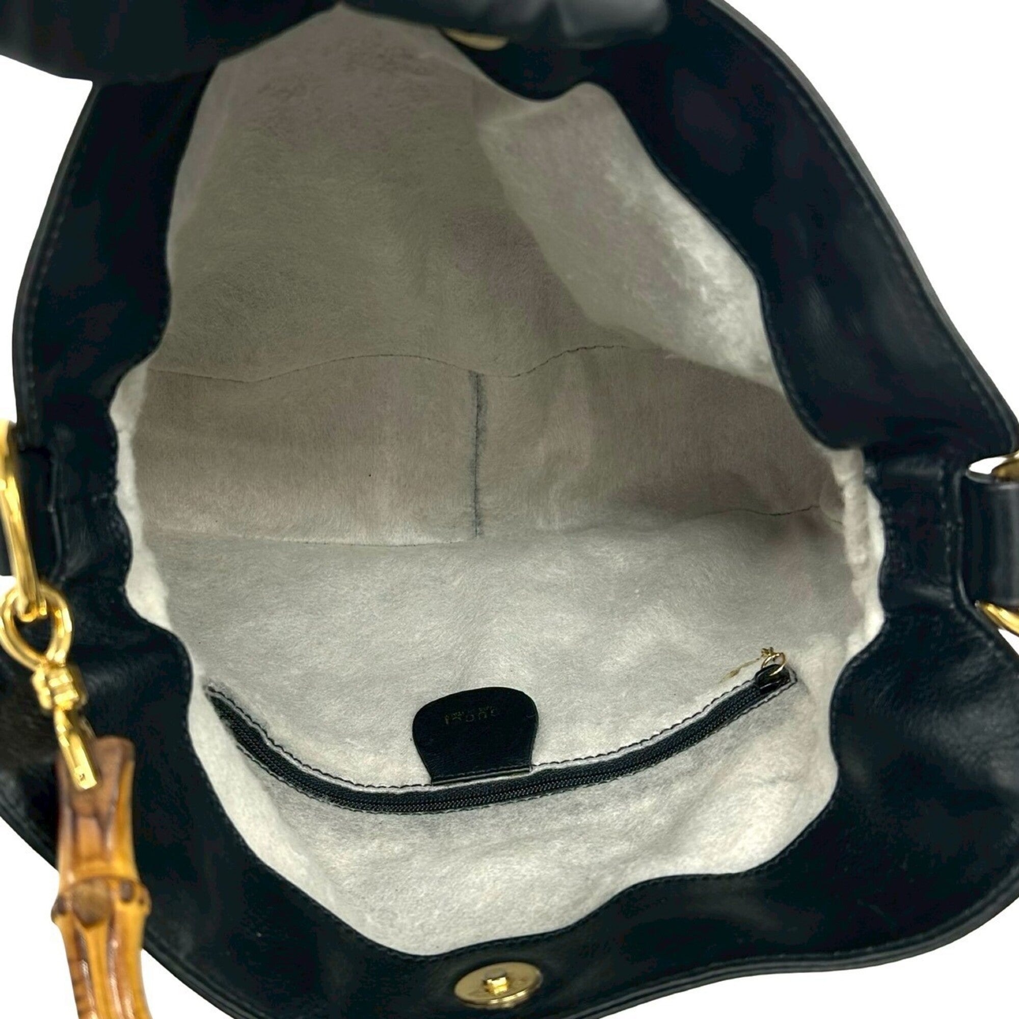 Gucci Black Leather Handbag Shoulder Bag (Pre-Owned)
