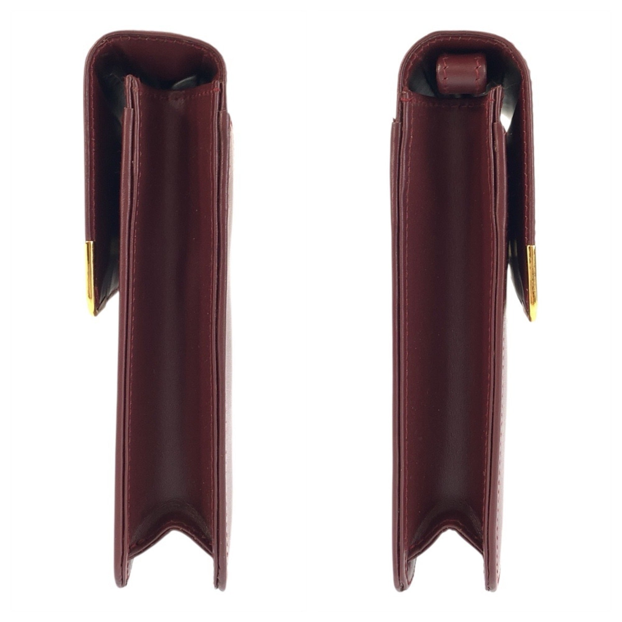 Cartier Bordeaux Leather Clutch Bag (Pre-Owned)