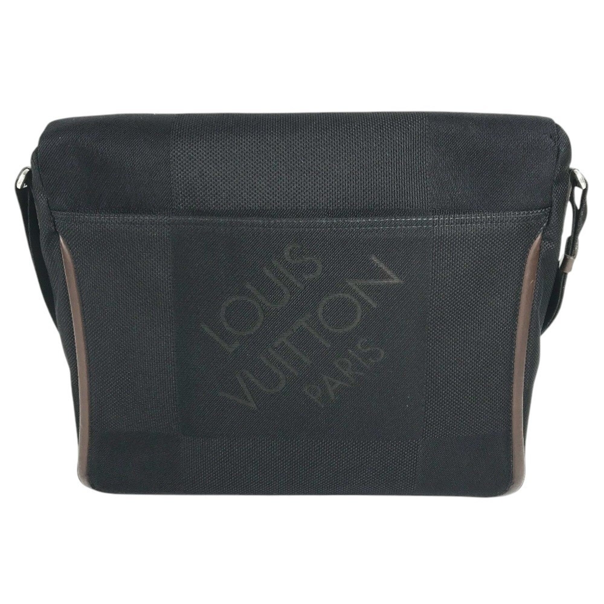 Louis Vuitton Black Damier Canvas Damier Geant Messenger Bag Shoulder Bag (Pre-Owned)