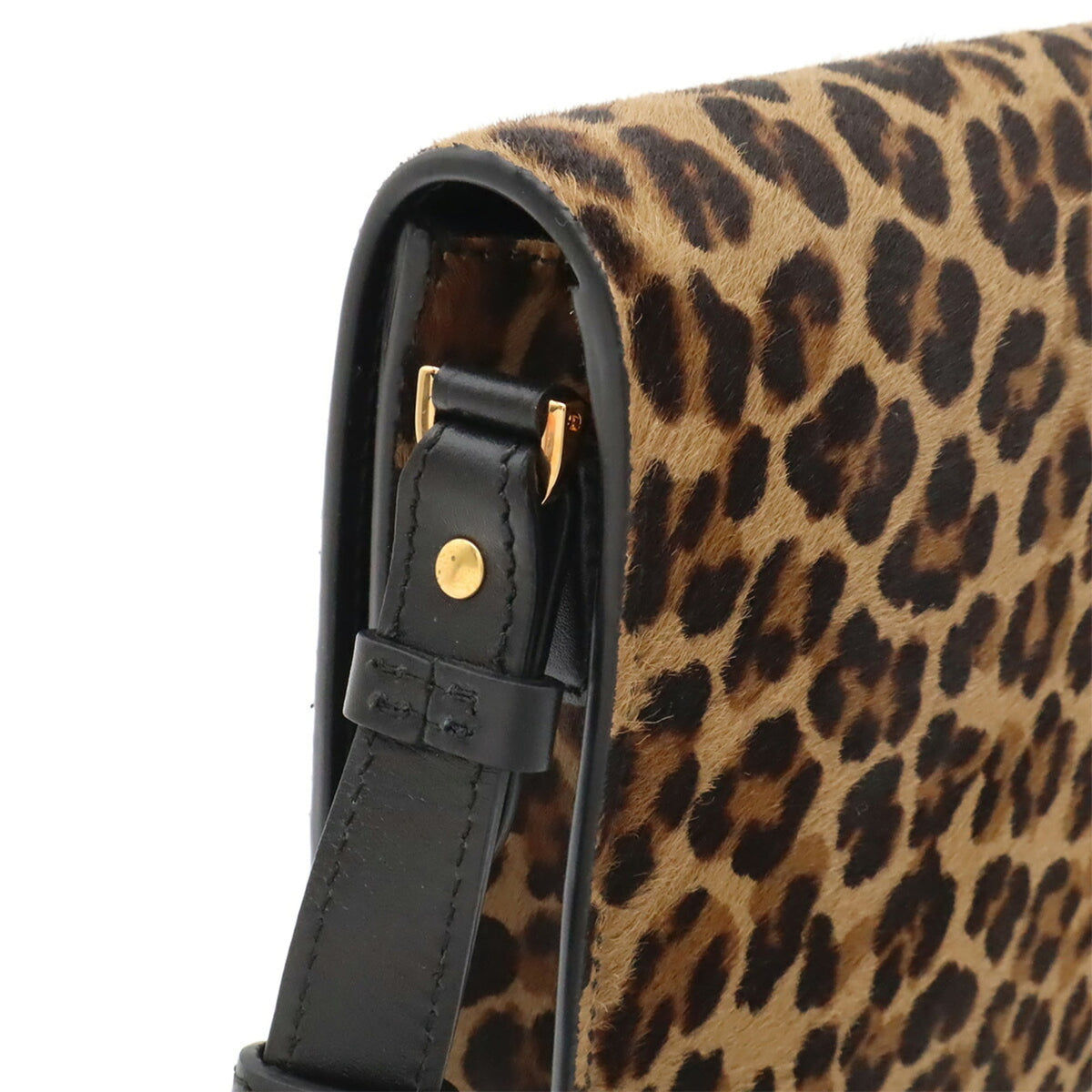 Versace Beige Brown Black Leather Shoulder Bag (Pre-Owned)