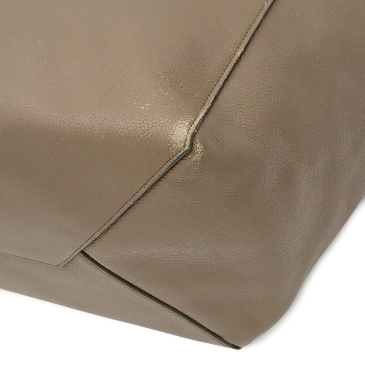 Celine Grayish Leather Shoulder Bag Tote Bag (Pre-Owned)