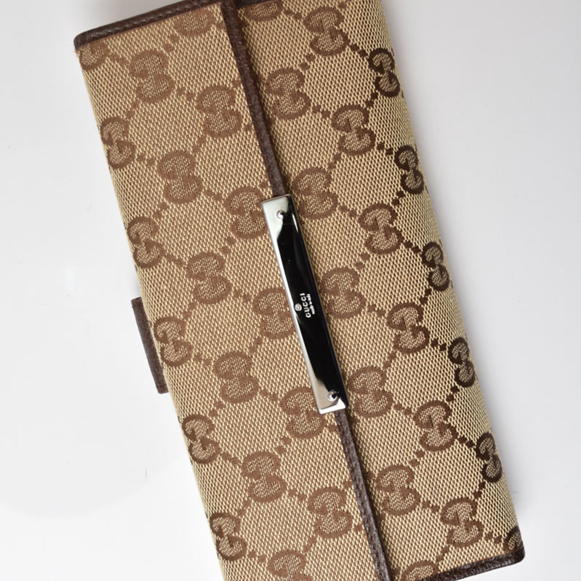Gucci Beige Brown Gg Canvas Coin Purse/Coin Case (Pre-Owned)