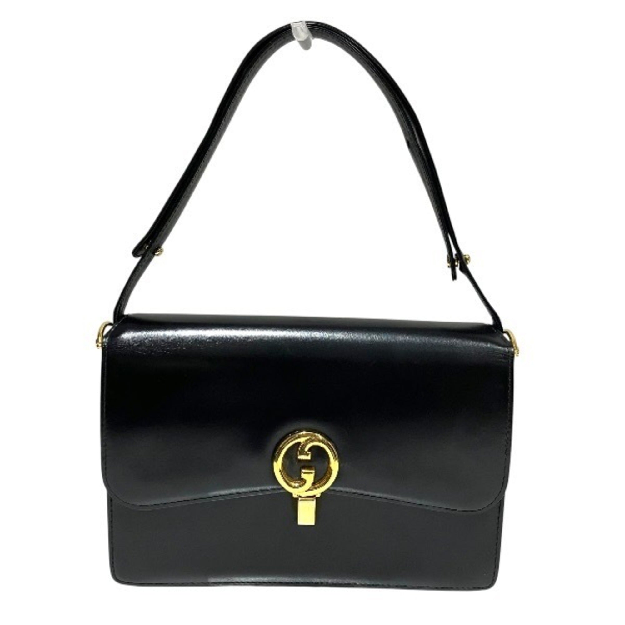Gucci Black Leather Handbag Shoulder Bag (Pre-Owned)